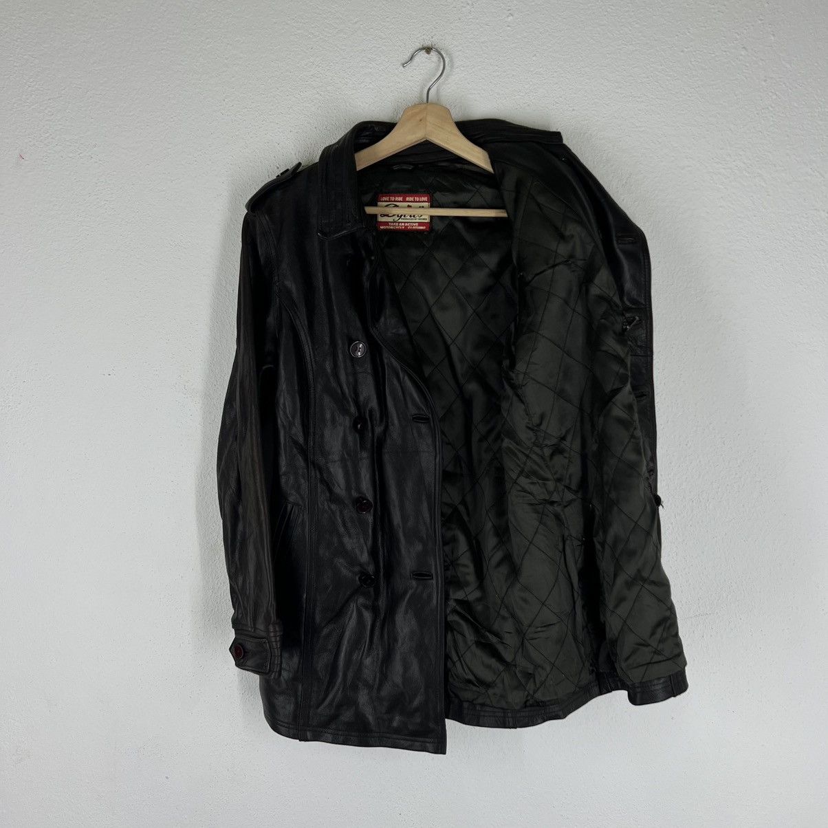 Japanese Brand VINTAGE SOFT LEATHER JACKET PARACHUTE BIKER JACKET Size L / US 10 / IT 46 - 9 Thumbnail