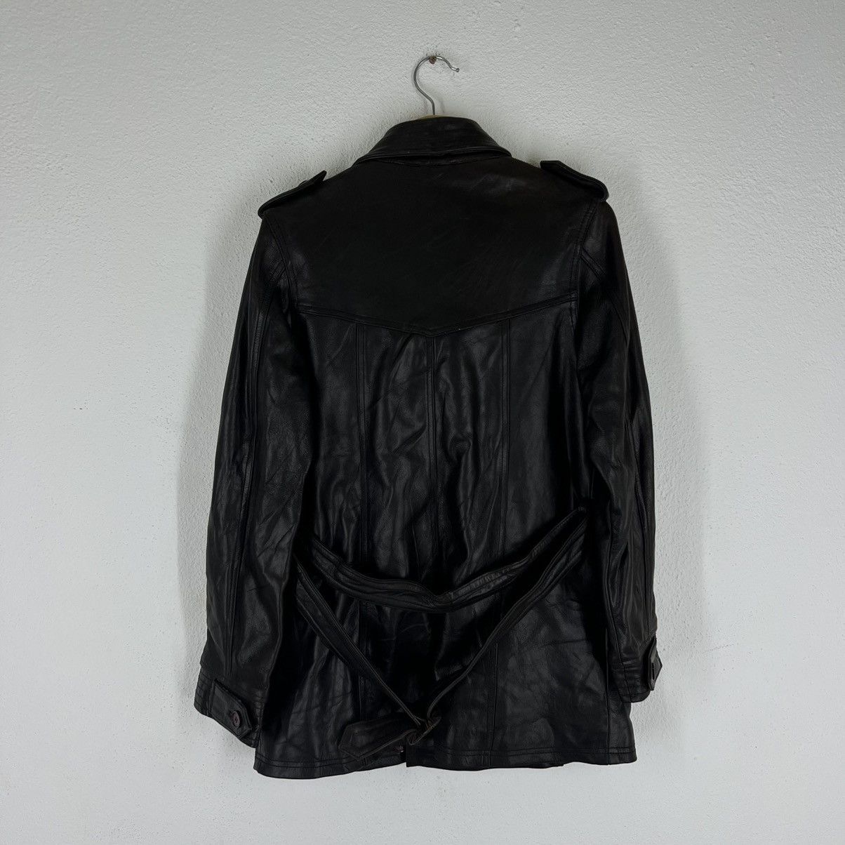 Japanese Brand VINTAGE SOFT LEATHER JACKET PARACHUTE BIKER JACKET Size L / US 10 / IT 46 - 7 Thumbnail