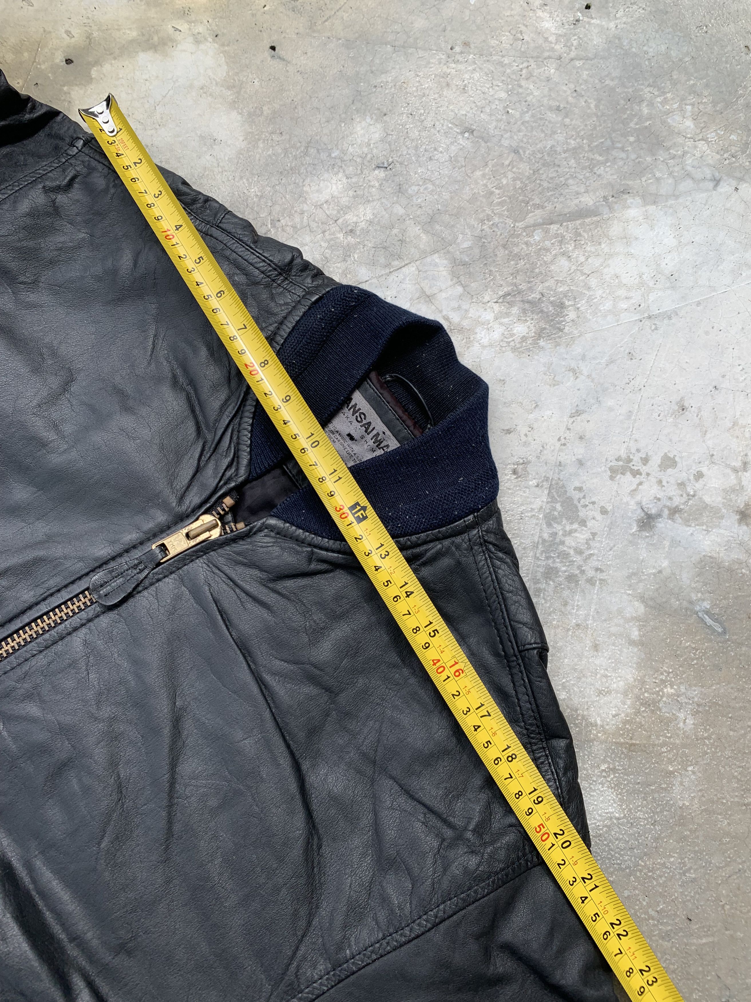 Kansai Yamamoto Vintage Kansai Man Embossed Logo Leather Bomber Size US L / EU 52-54 / 3 - 10 Thumbnail