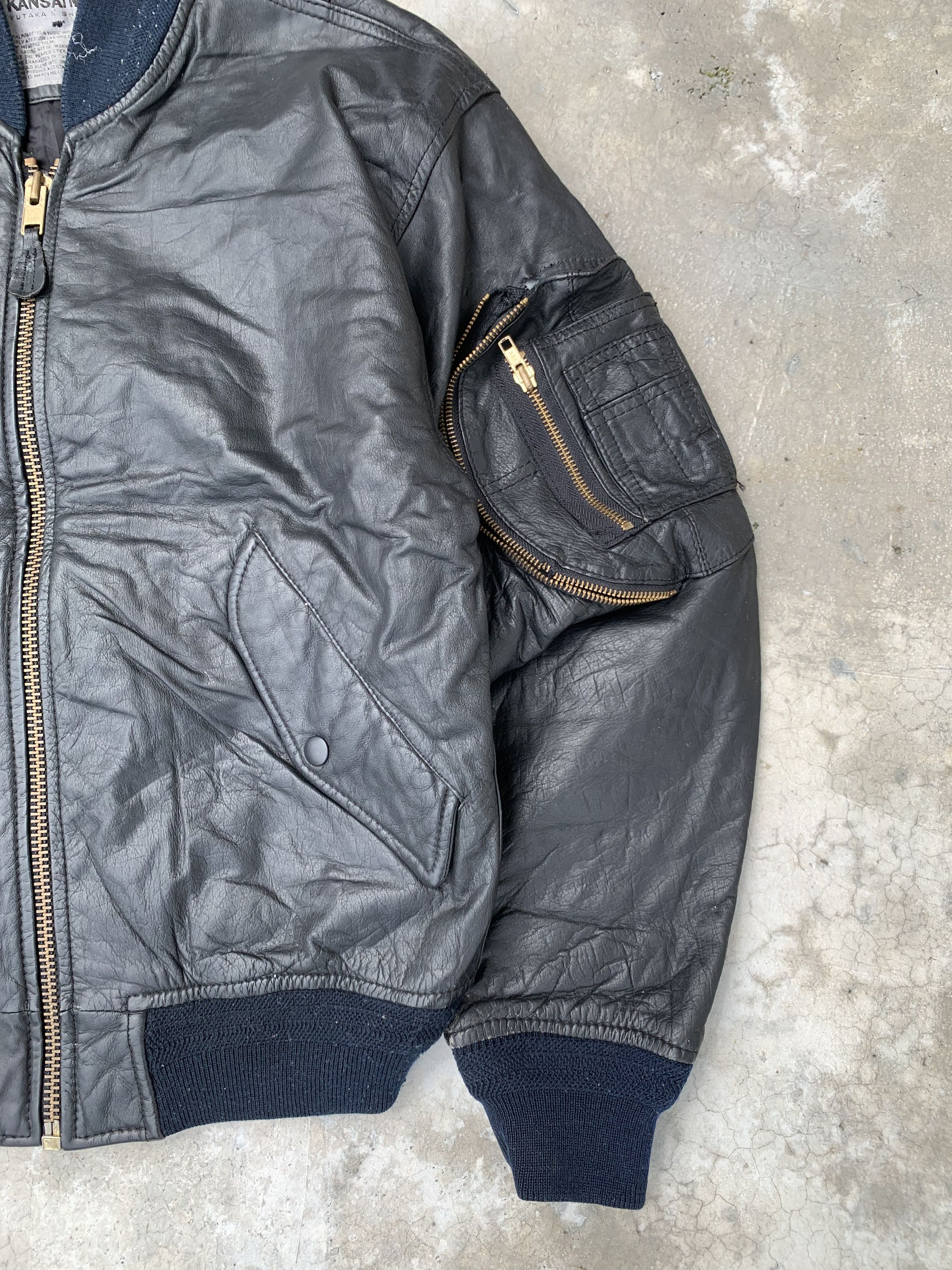 80's Kansai Yamamoto MAN Oversized Leather Bomber – Archive