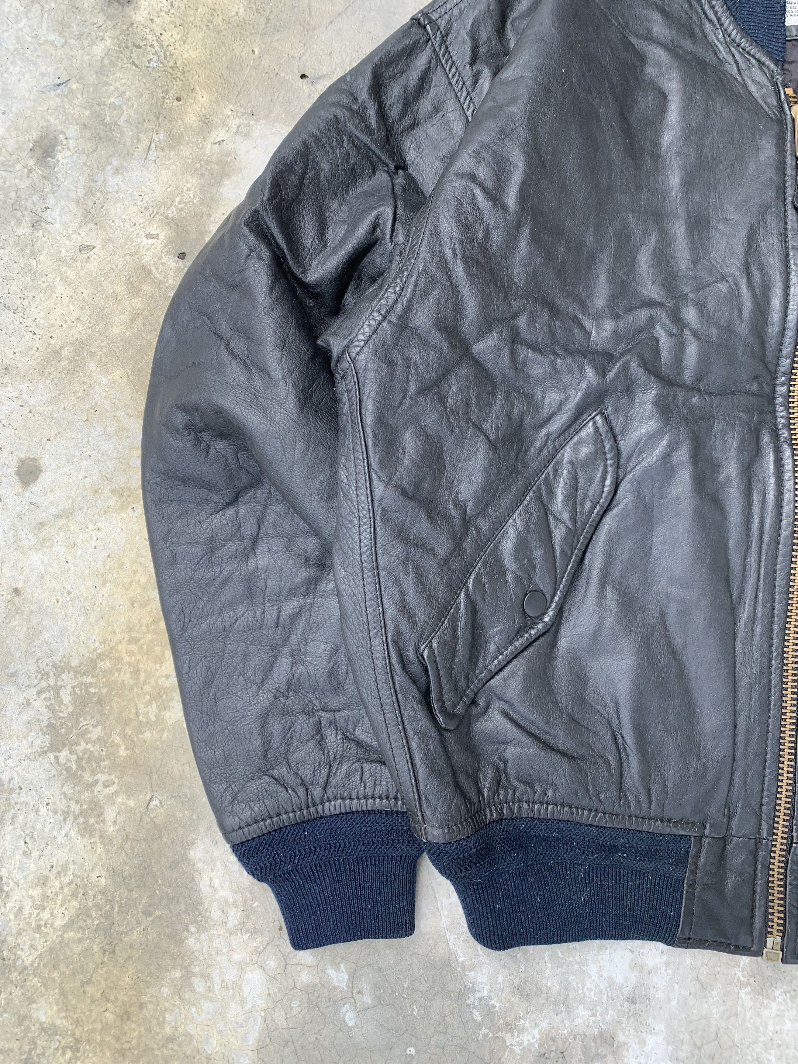 Kansai Yamamoto Vintage Kansai Man Embossed Logo Leather Bomber Size US L / EU 52-54 / 3 - 5 Thumbnail
