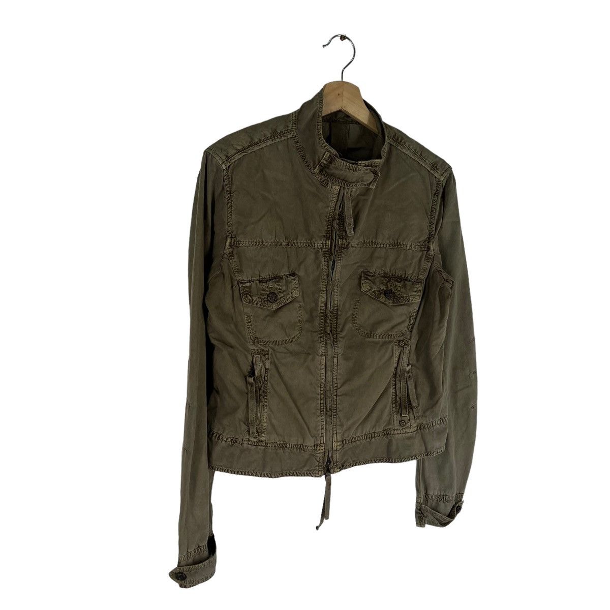 Japanese Brand PARACHUTE BIKER CROPPED JACKET MOGA RDZ ITALIA Size US M / EU 48-50 / 2 - 2 Thumbnail