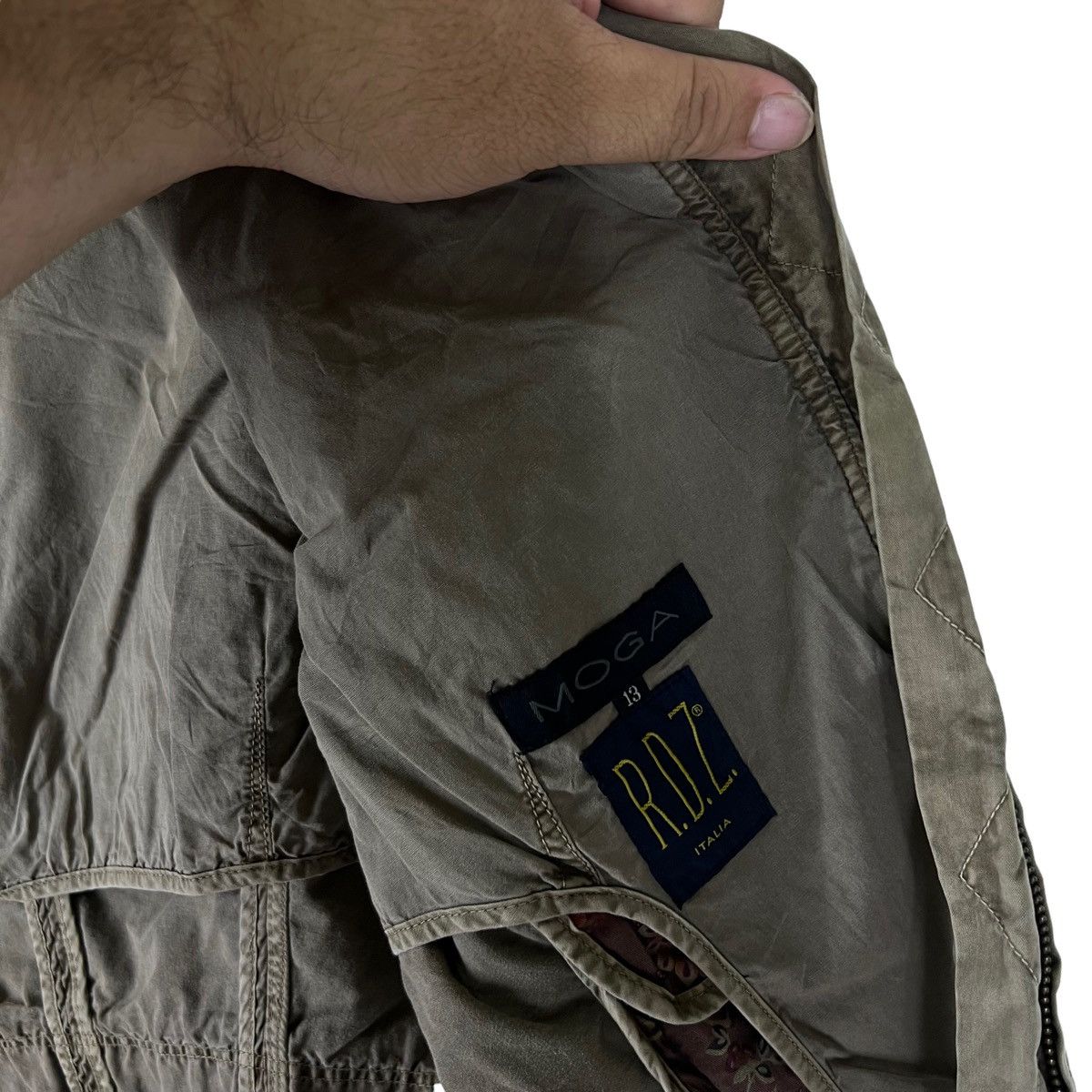 Japanese Brand PARACHUTE BIKER CROPPED JACKET MOGA RDZ ITALIA Size US M / EU 48-50 / 2 - 8 Thumbnail