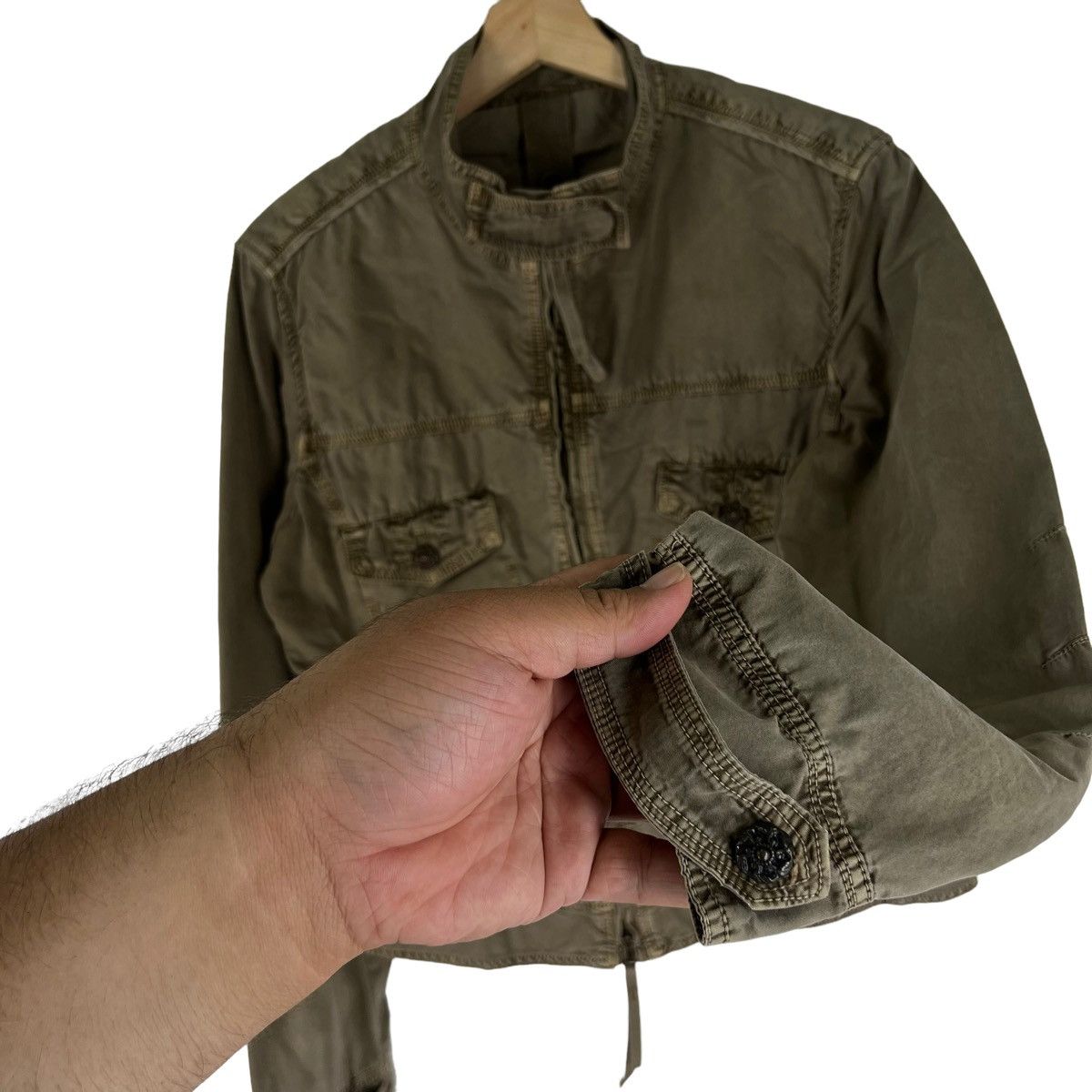 Japanese Brand PARACHUTE BIKER CROPPED JACKET MOGA RDZ ITALIA Size US M / EU 48-50 / 2 - 5 Thumbnail
