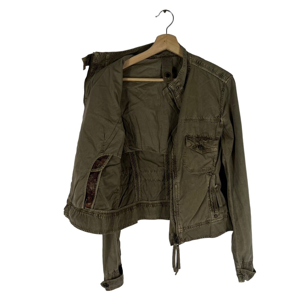 Japanese Brand PARACHUTE BIKER CROPPED JACKET MOGA RDZ ITALIA Size US M / EU 48-50 / 2 - 7 Thumbnail