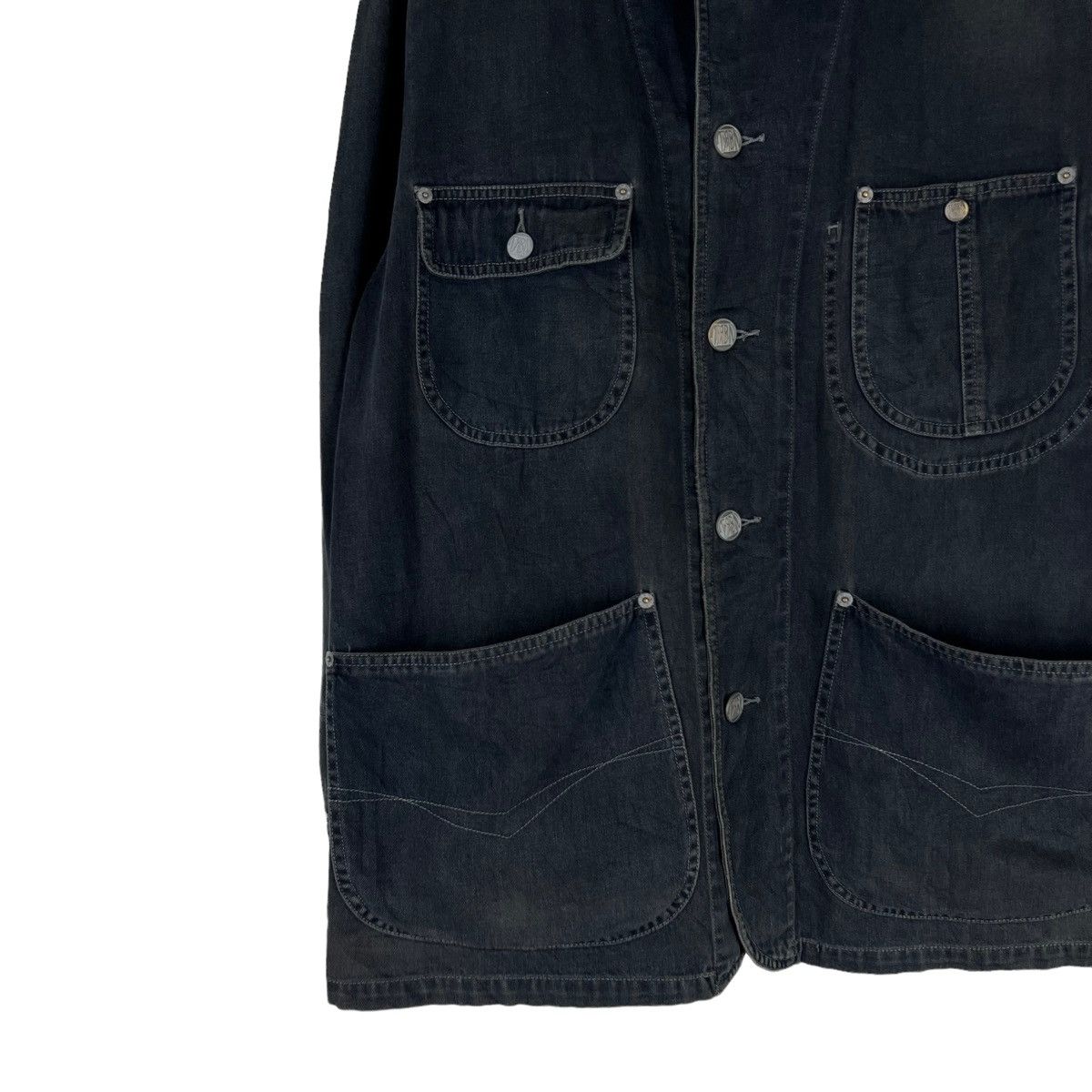 Japanese Brand × Vintage VINTAGE HIKORY CHORE JACKET TURBINE INSPIRED ISSEY MIYAKE Size US M / EU 48-50 / 2 - 3 Thumbnail