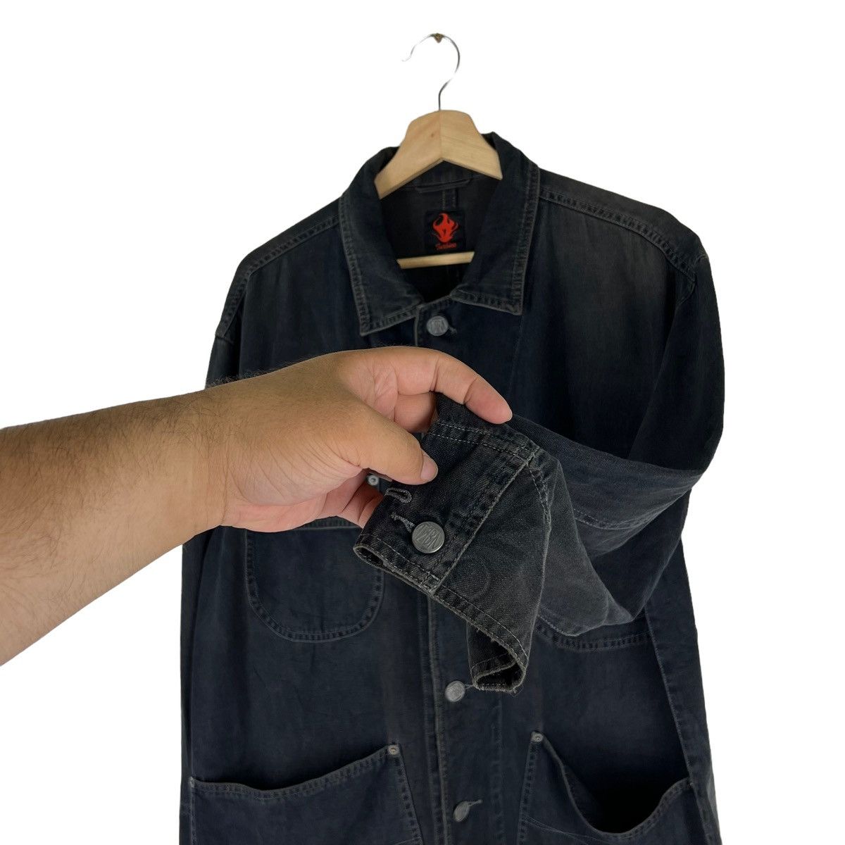 Japanese Brand × Vintage VINTAGE HIKORY CHORE JACKET TURBINE INSPIRED ISSEY MIYAKE Size US M / EU 48-50 / 2 - 8 Thumbnail