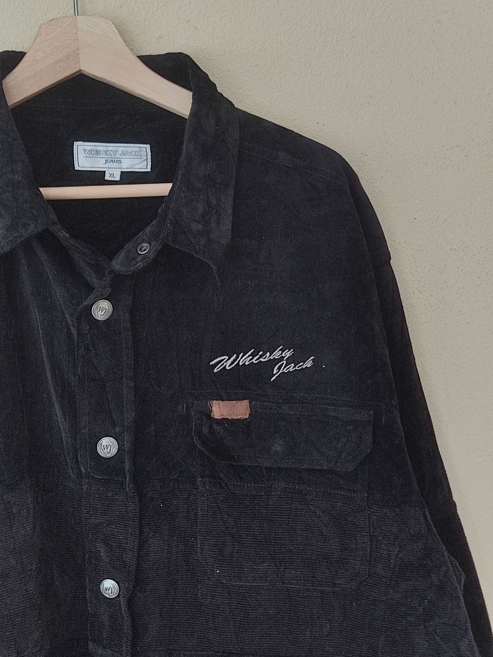 Japanese Brand Whisky Jack Jeans Corduroy Black Jacket Size US XL / EU 56 / 4 - 4 Thumbnail