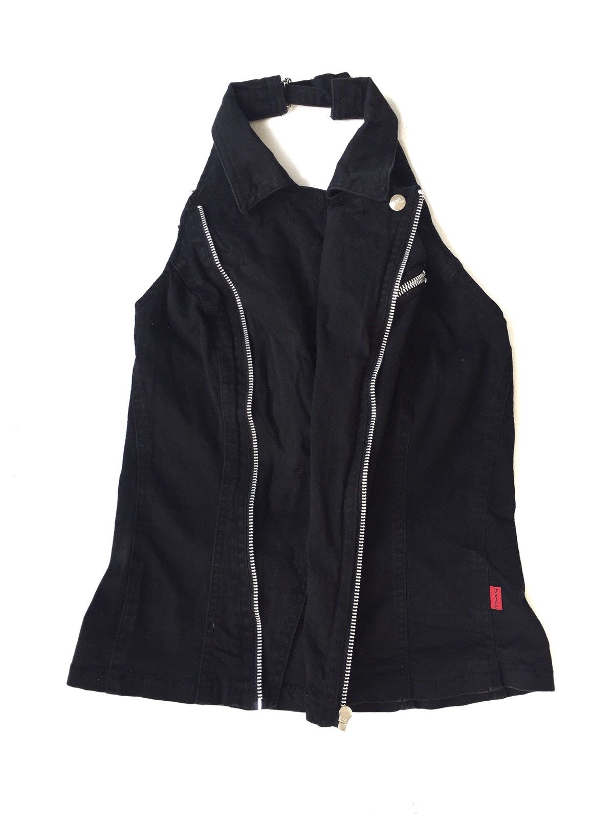 Tripp NYC Asymmetrical Zipper Cinch Back Stretched Vest Size US XS / EU 42 / 0 - 2 Thumbnail