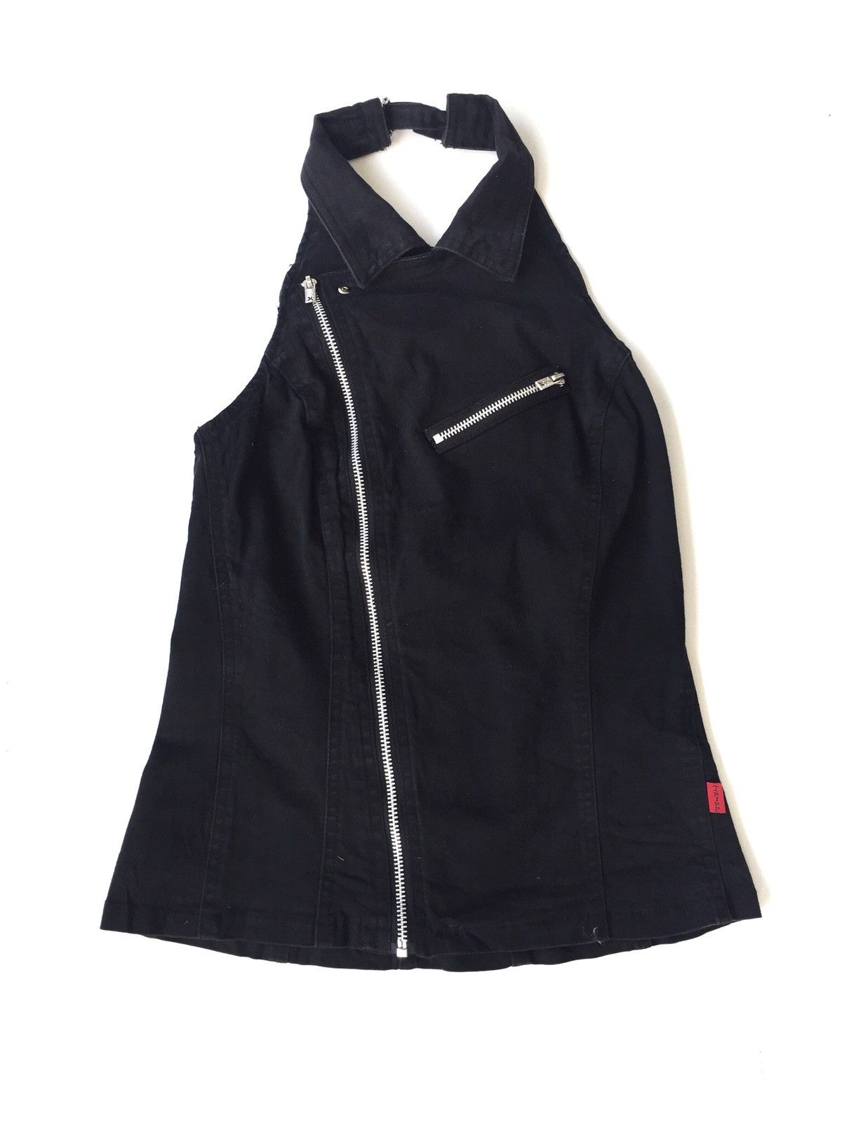 Tripp NYC Asymmetrical Zipper Cinch Back Stretched Vest Size US XS / EU 42 / 0 - 1 Thumbnail