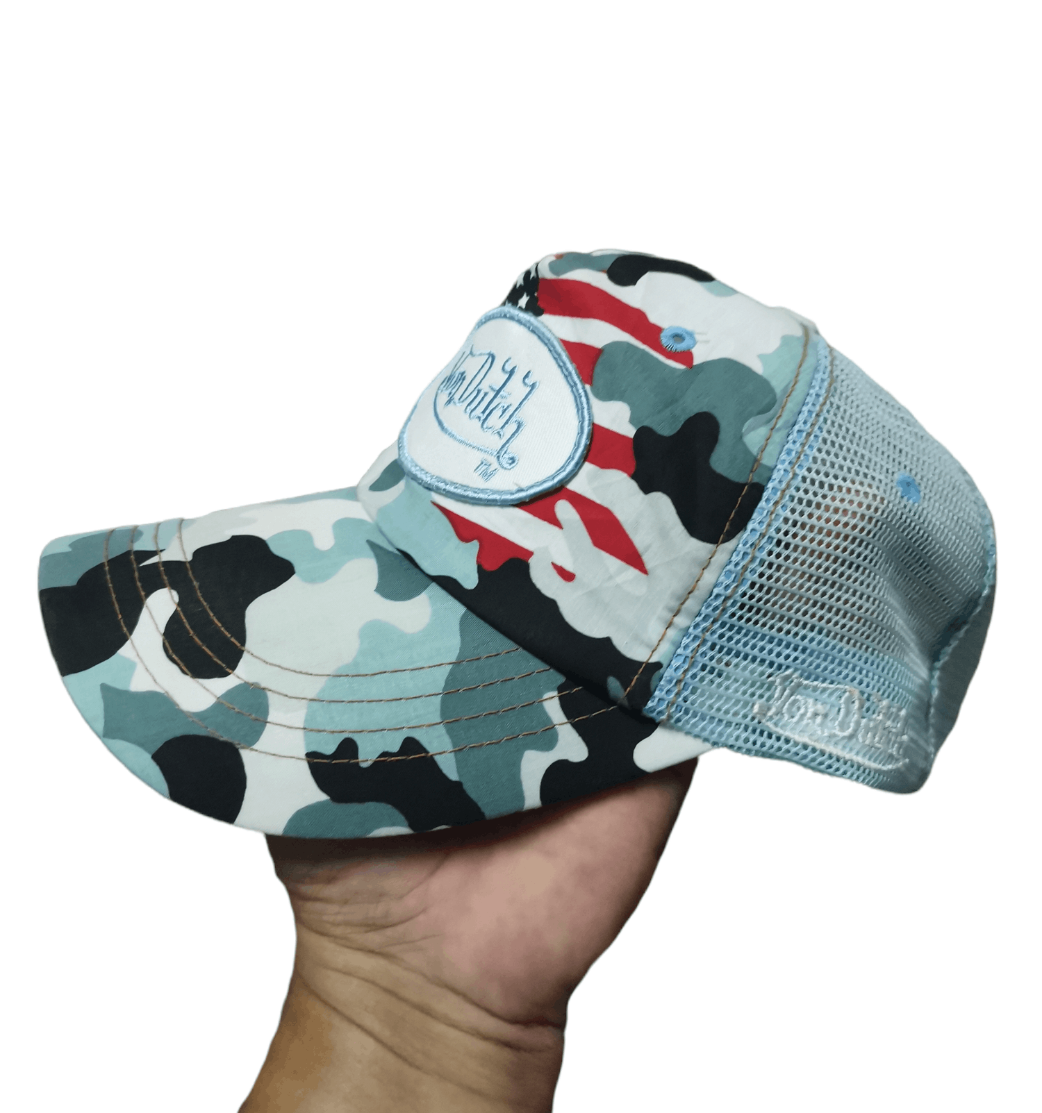Vintage × Von Dutch 🔥Vintage🔥 Von Dutch Hat Camo With American Flag Size ONE SIZE - 2 Thumbnail