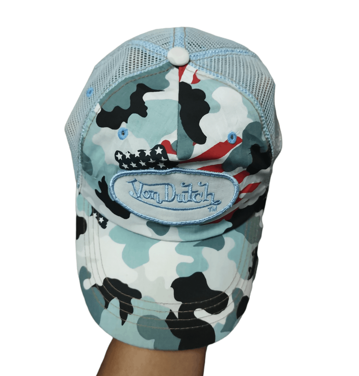 Vintage × Von Dutch 🔥Vintage🔥 Von Dutch Hat Camo With American Flag Size ONE SIZE - 4 Thumbnail