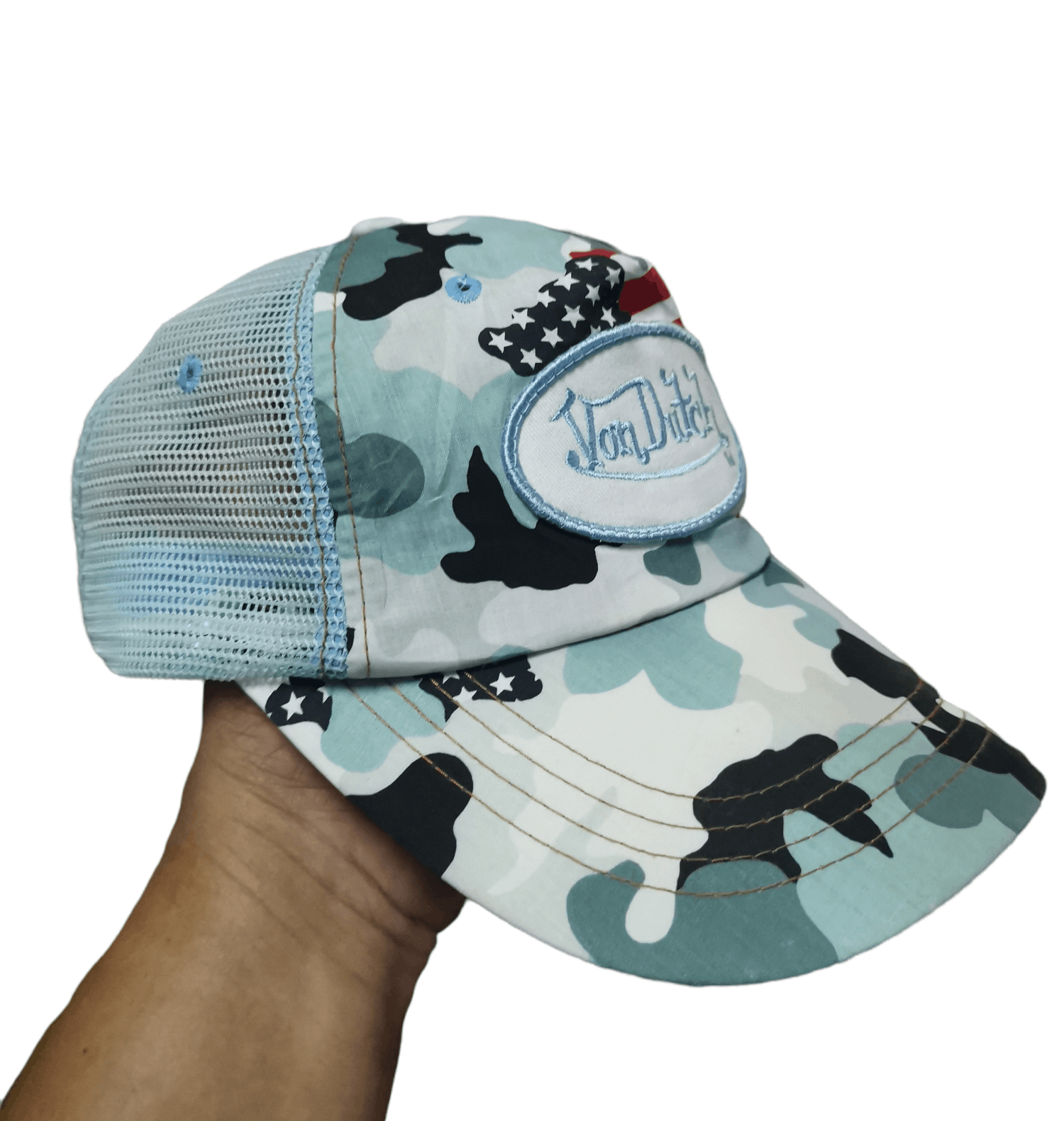 Vintage × Von Dutch 🔥Vintage🔥 Von Dutch Hat Camo With American Flag Size ONE SIZE - 3 Thumbnail