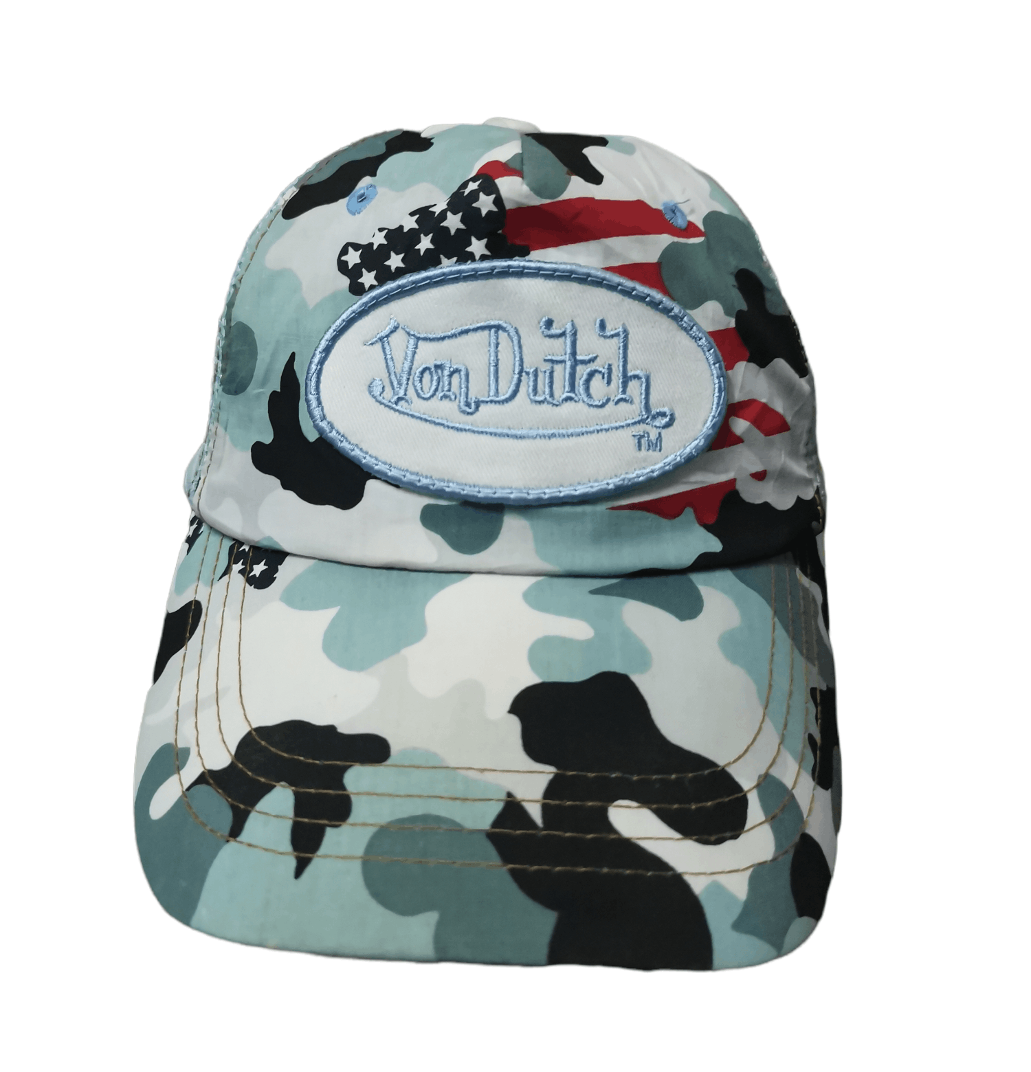 Vintage × Von Dutch 🔥Vintage🔥 Von Dutch Hat Camo With American Flag Size ONE SIZE - 1 Thumbnail