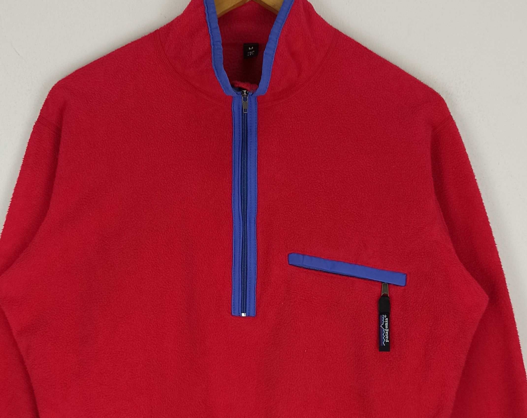 Patagonia Vintage Patagonia USA men's Fleece Plain Jacket Half Zipper Size US M / EU 48-50 / 2 - 2 Thumbnail