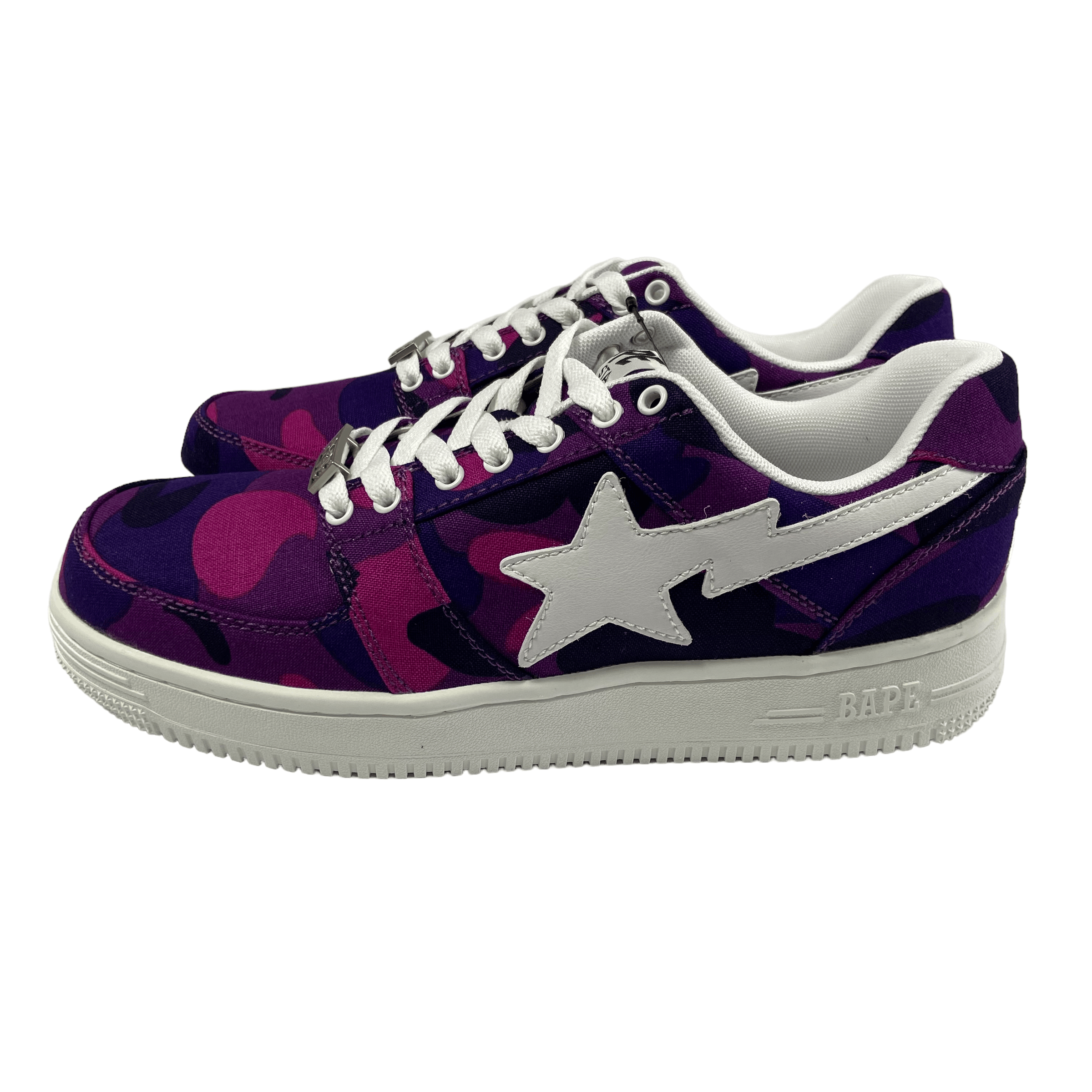Pre-owned Bape New  Purple Camo Sta Shoes