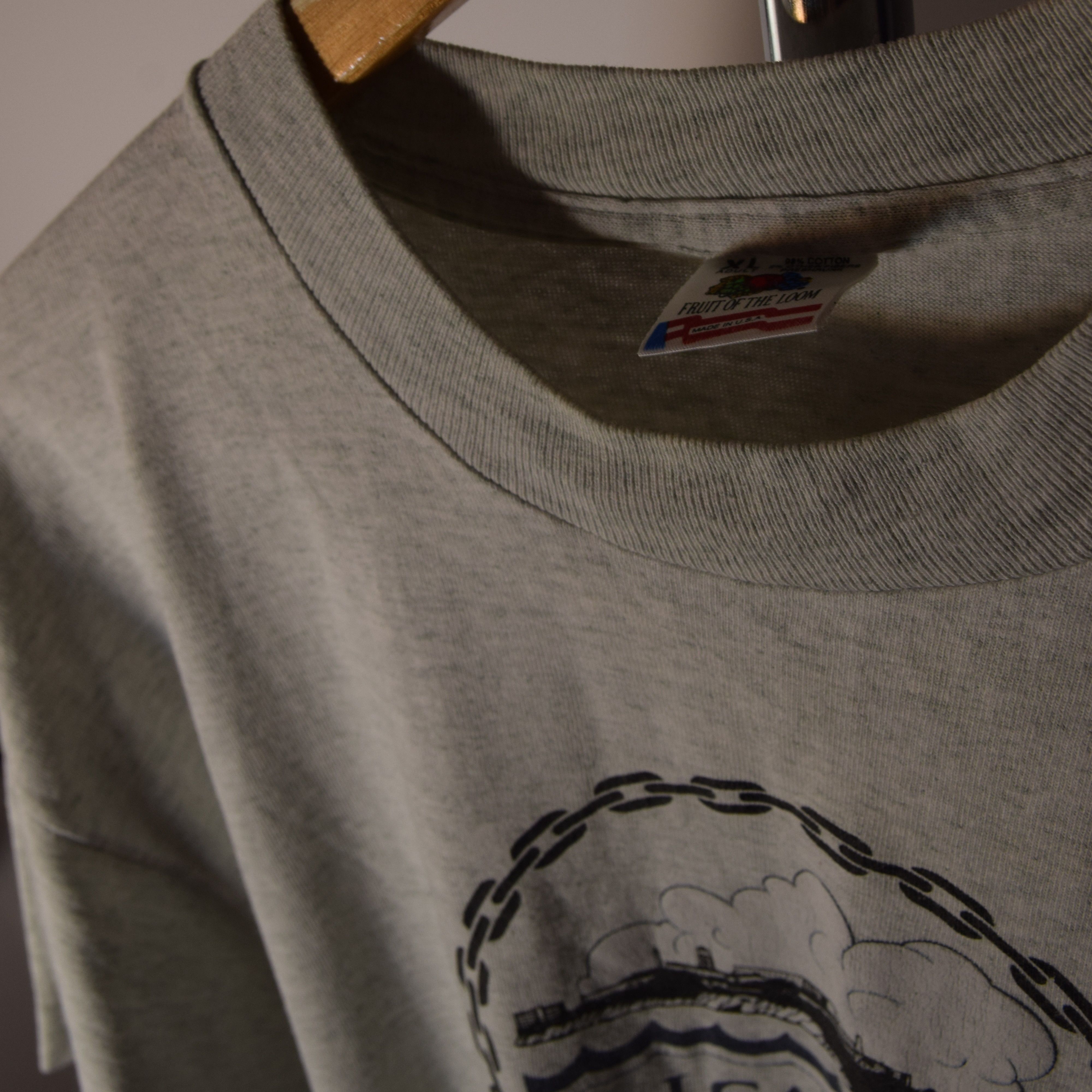 Fruit Of The Loom × Vintage 90s FOTL ALCATRAZ VINTAGE T-SHIRT XL USA Size US XL / EU 56 / 4 - 4 Thumbnail