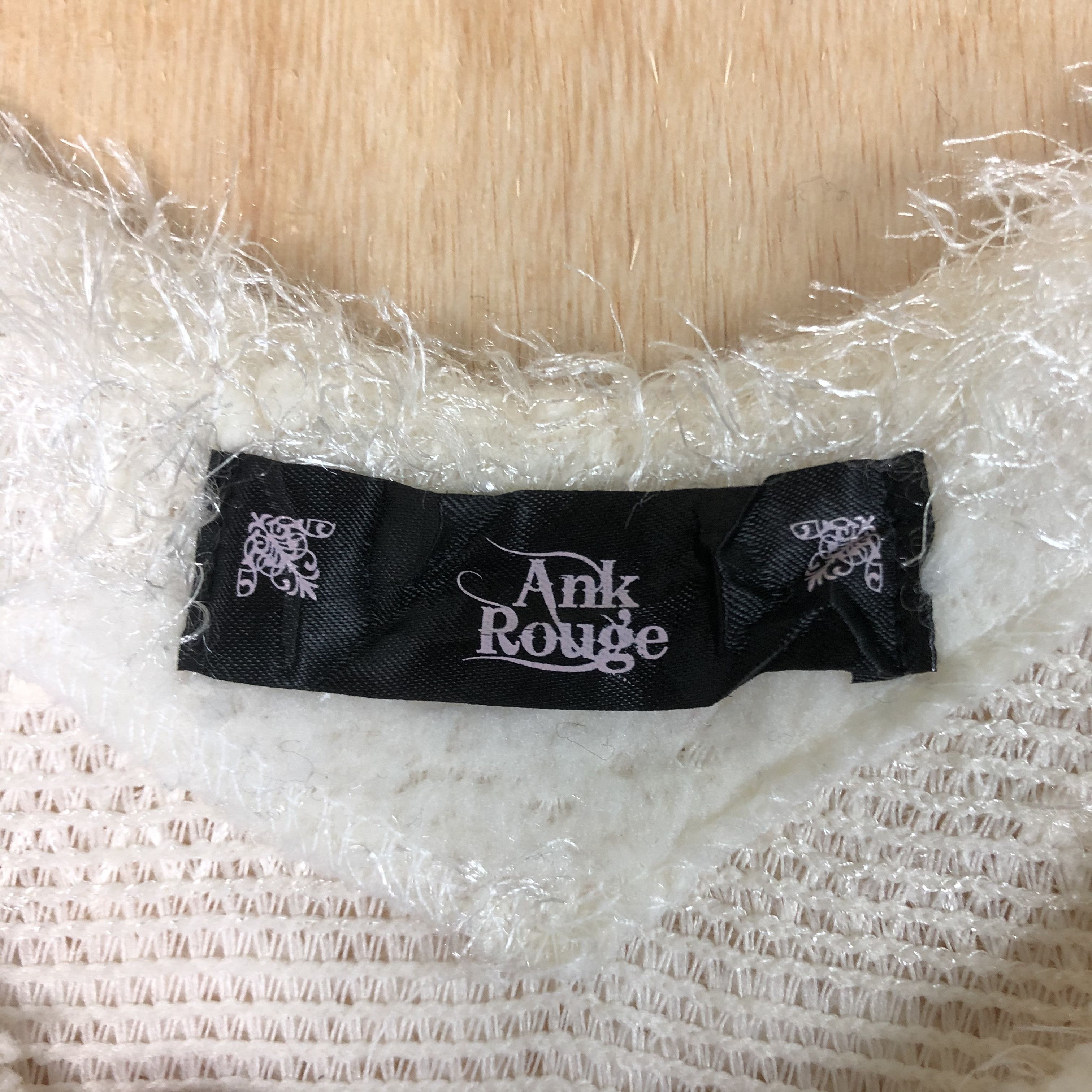 Homespun Knitwear DLL Ank Rouge stripe Mohair fur shaggy Knitwear #c053 Size S / US 4 / IT 40 - 9 Thumbnail