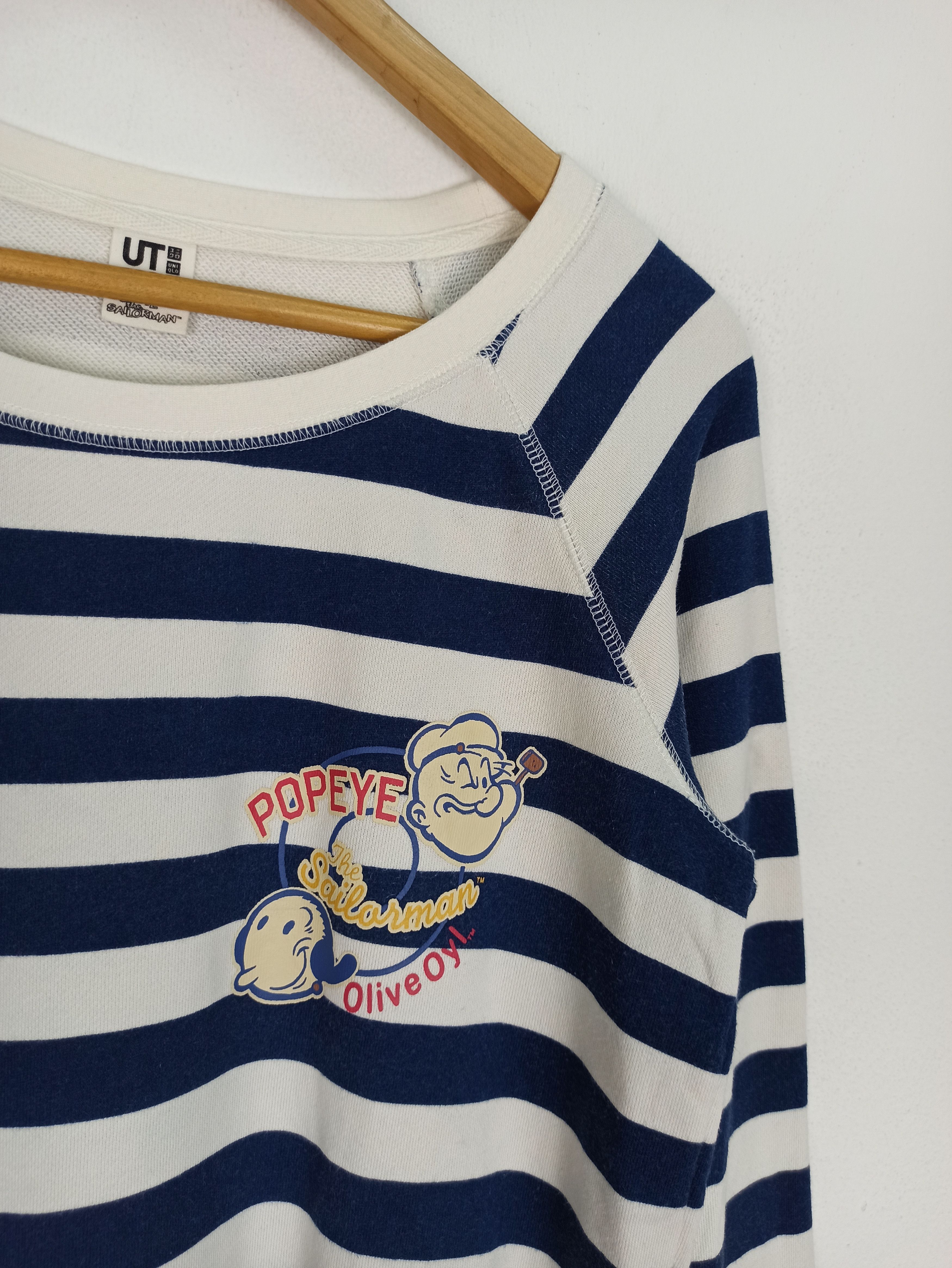 Cartoon Network × Uniqlo Uniqlo Popeye The sailorman Sweatshirts Crewneck Striped Size M / US 6-8 / IT 42-44 - 2 Thumbnail