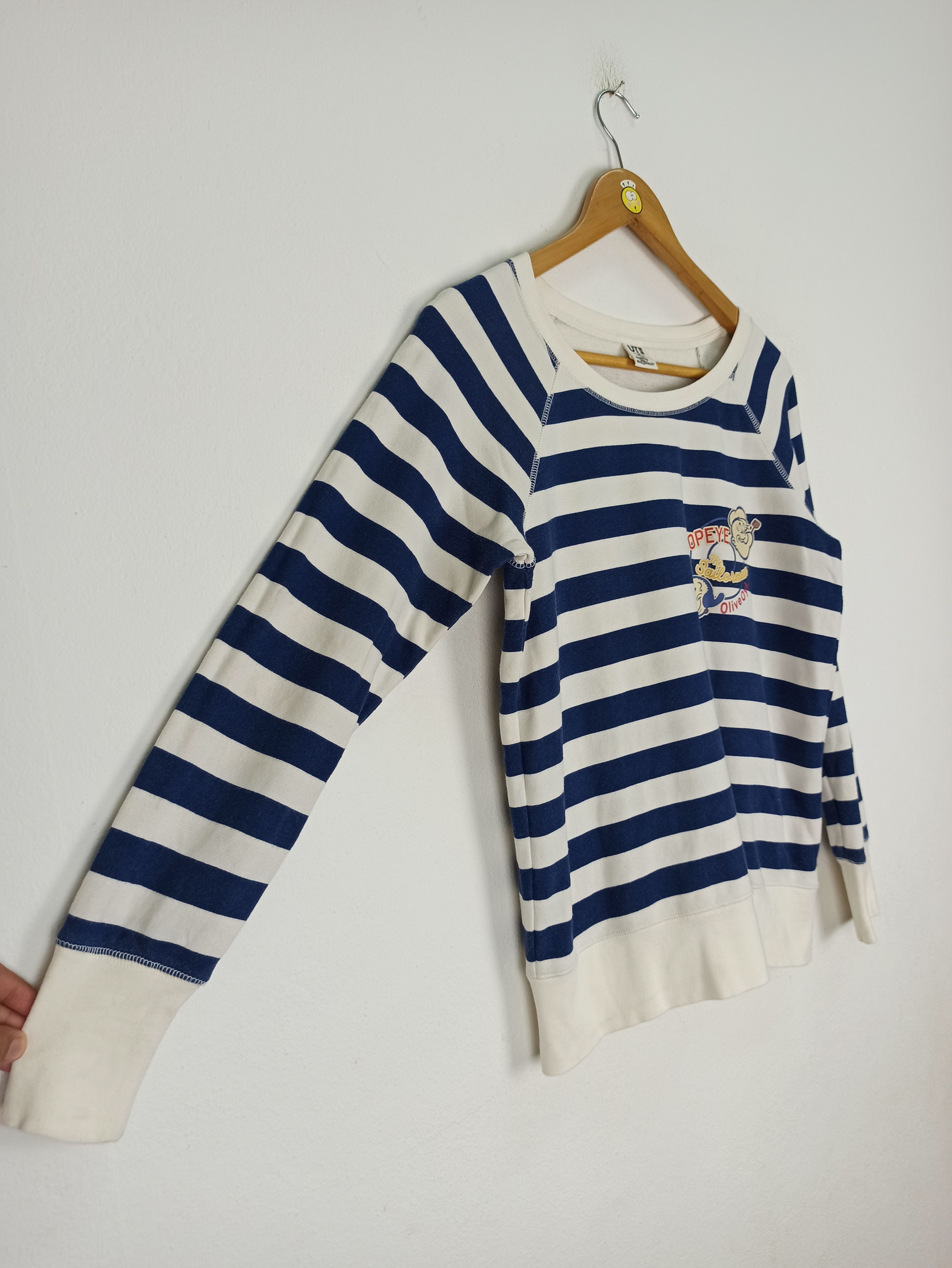 Cartoon Network × Uniqlo Uniqlo Popeye The sailorman Sweatshirts Crewneck Striped Size M / US 6-8 / IT 42-44 - 3 Thumbnail