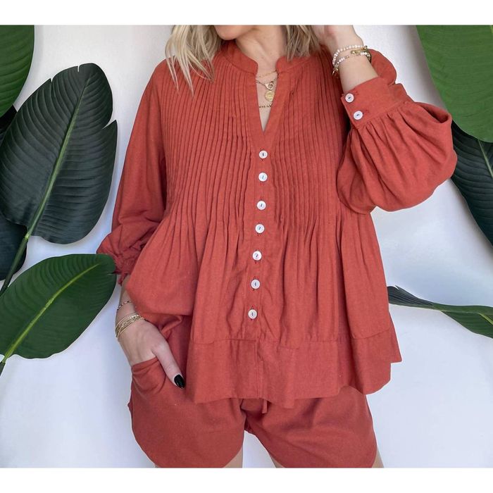 Designer MARE SOLE AMORE Madison Shirt In Rust | Grailed