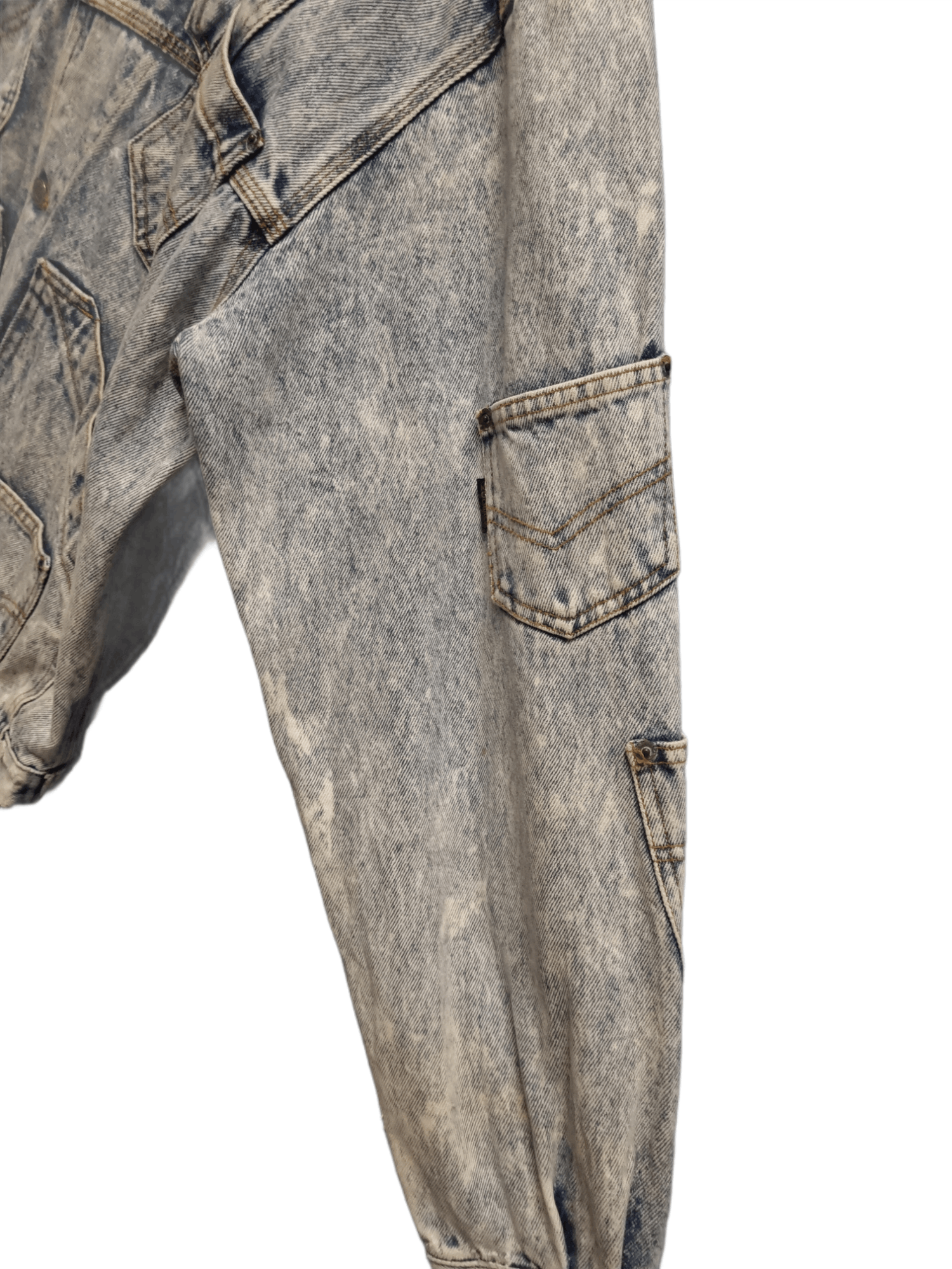 Vintage Vintage Riders Distressed Denim Jacket Rare Design Size US L / EU 52-54 / 3 - 8 Thumbnail