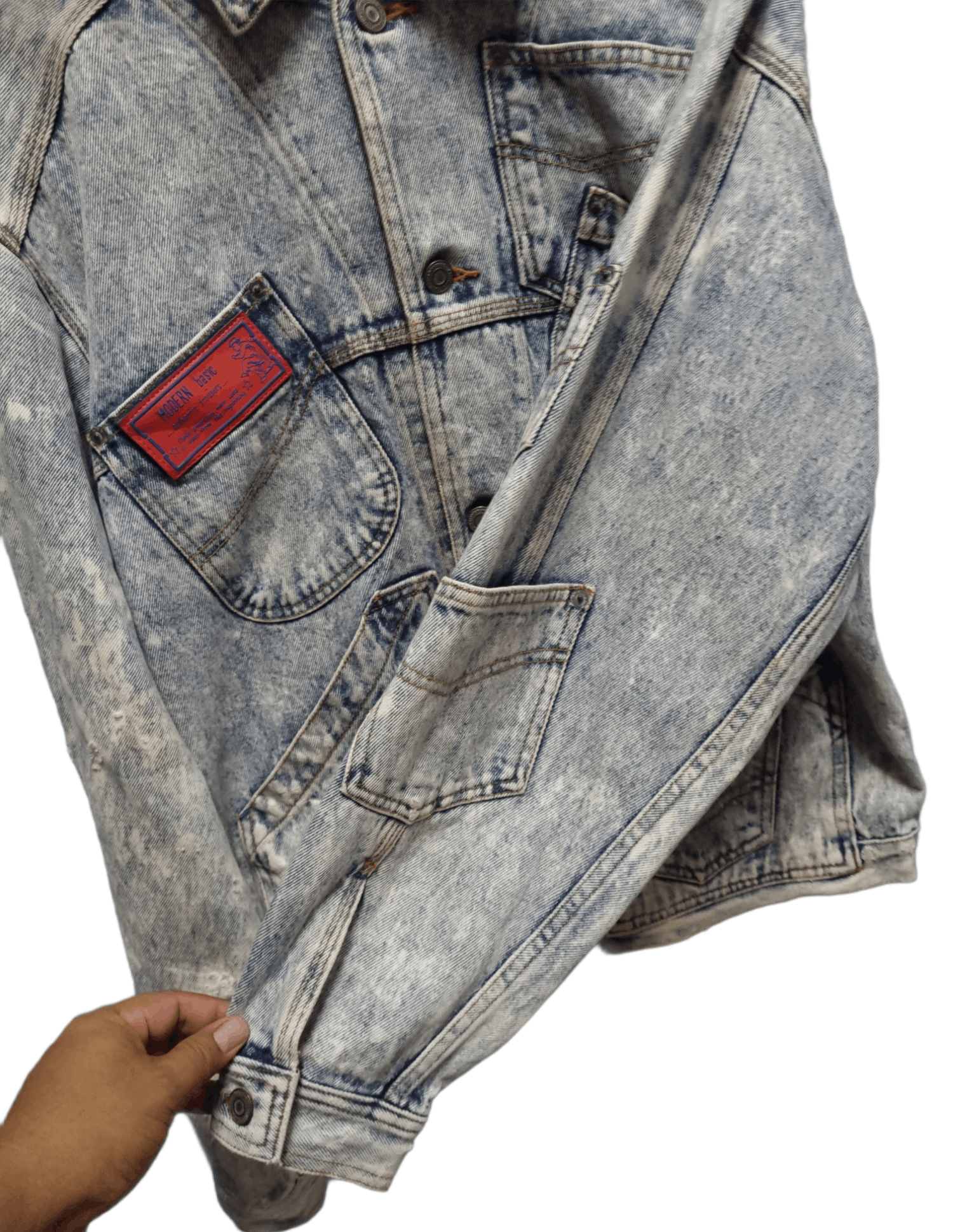 Vintage Vintage Riders Distressed Denim Jacket Rare Design Size US L / EU 52-54 / 3 - 9 Thumbnail