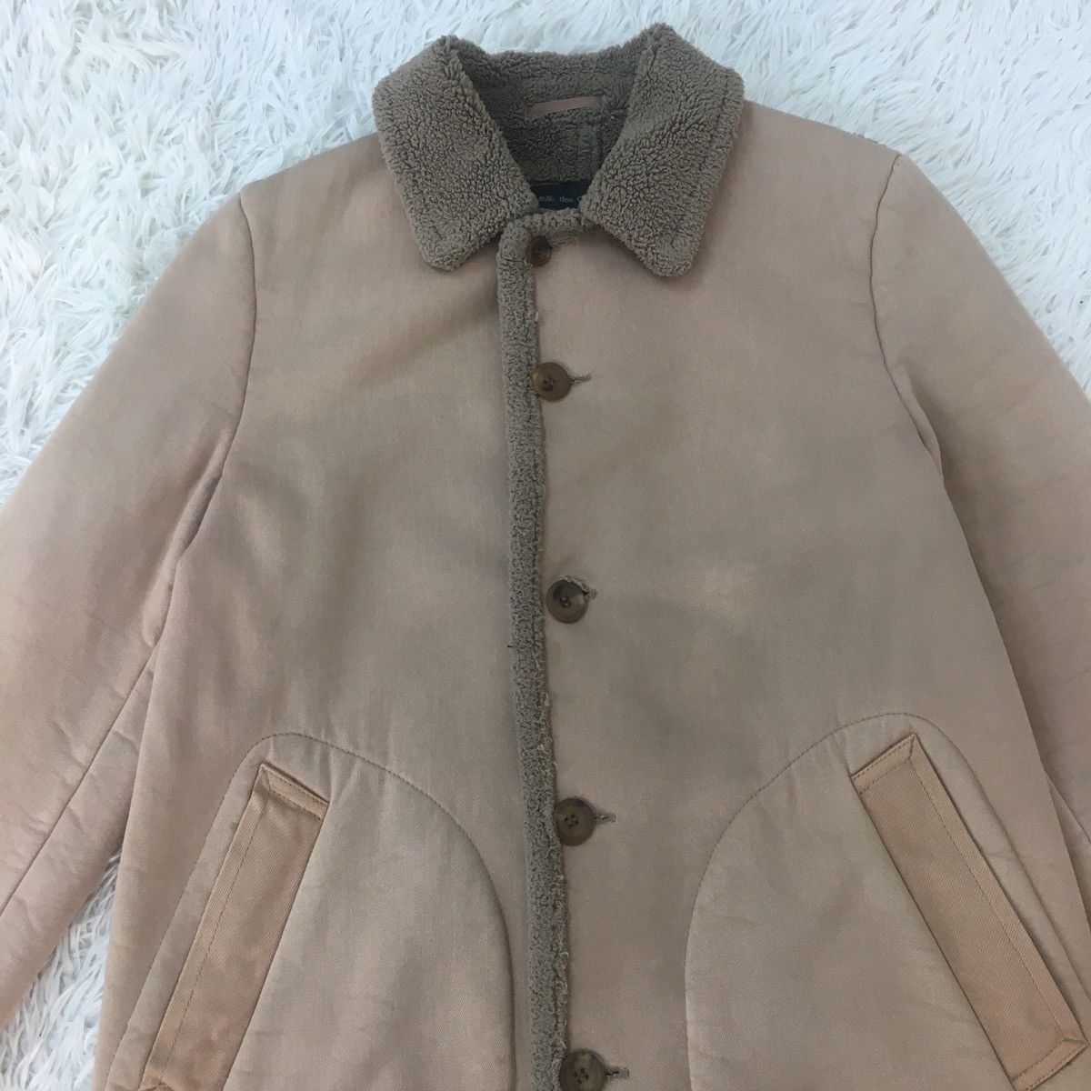 Comme des Garcons CDGH Dirt Single Breast Shearling Coat Size US M / EU 48-50 / 2 - 5 Thumbnail