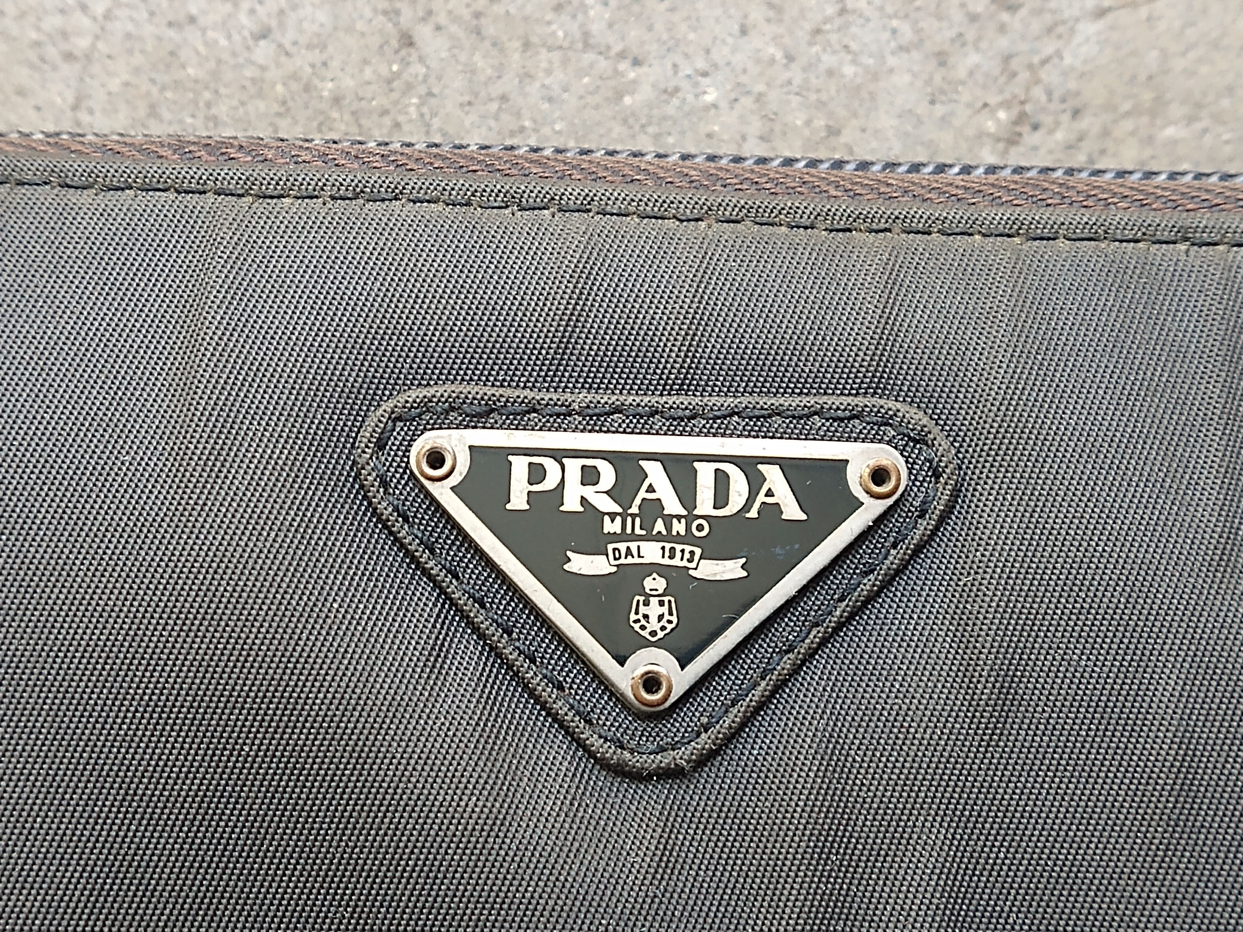 Prada Prada Wallet Gray Zip Around Tessuto Nylon Leather Italy Size ONE SIZE - 4 Thumbnail