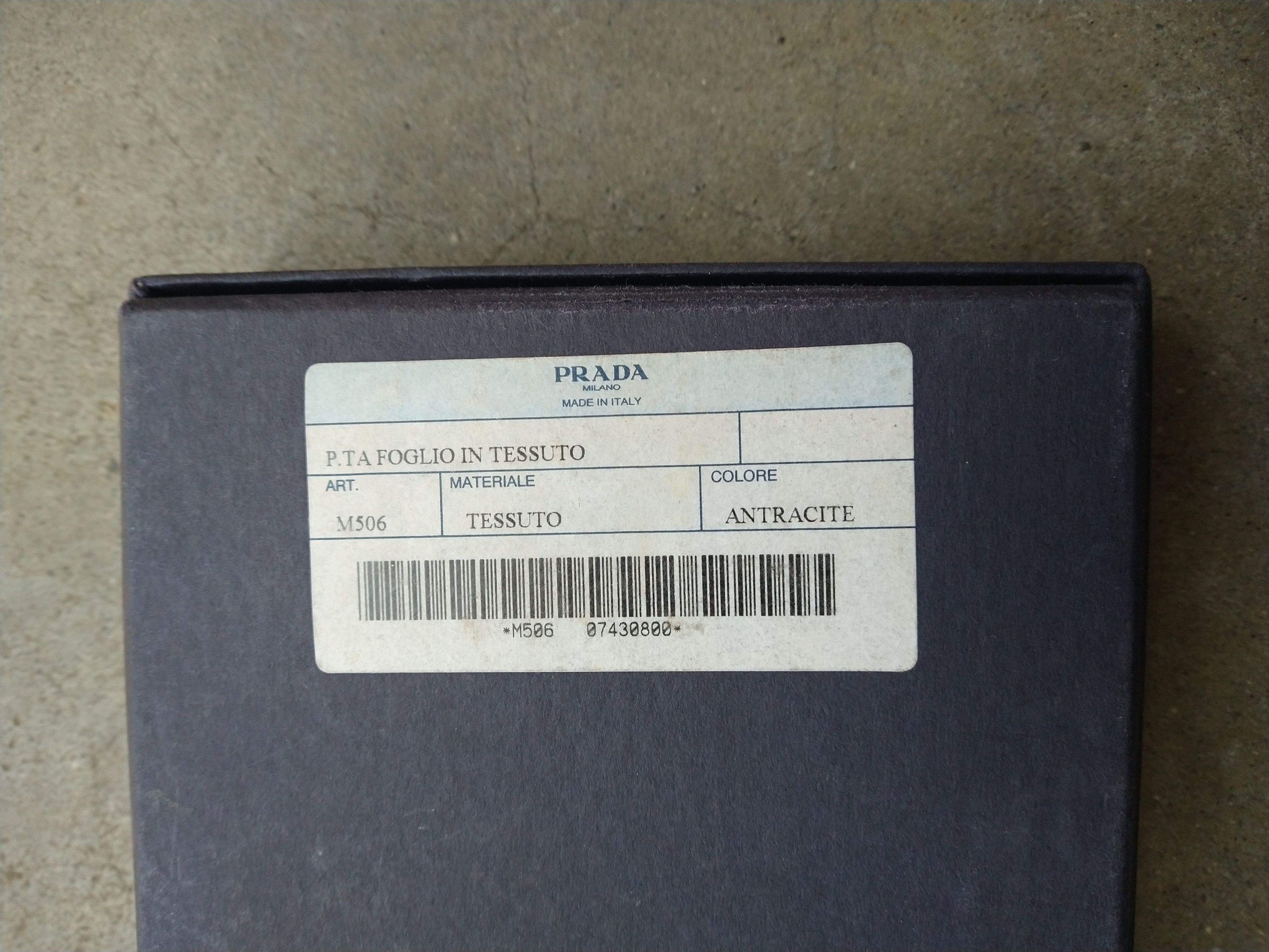 Prada Prada Wallet Gray Zip Around Tessuto Nylon Leather Italy Size ONE SIZE - 19 Thumbnail