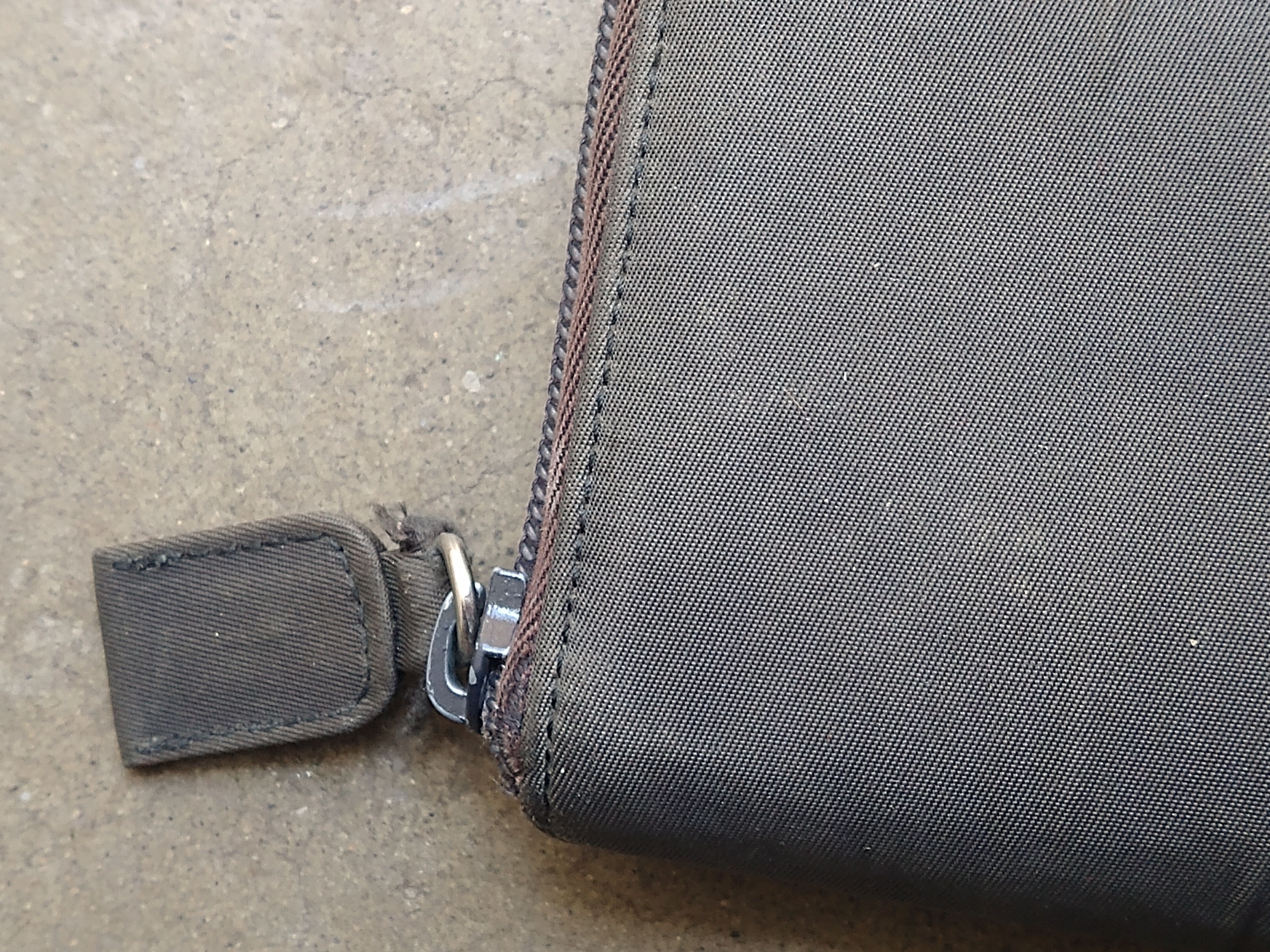Prada Prada Wallet Gray Zip Around Tessuto Nylon Leather Italy Size ONE SIZE - 5 Thumbnail