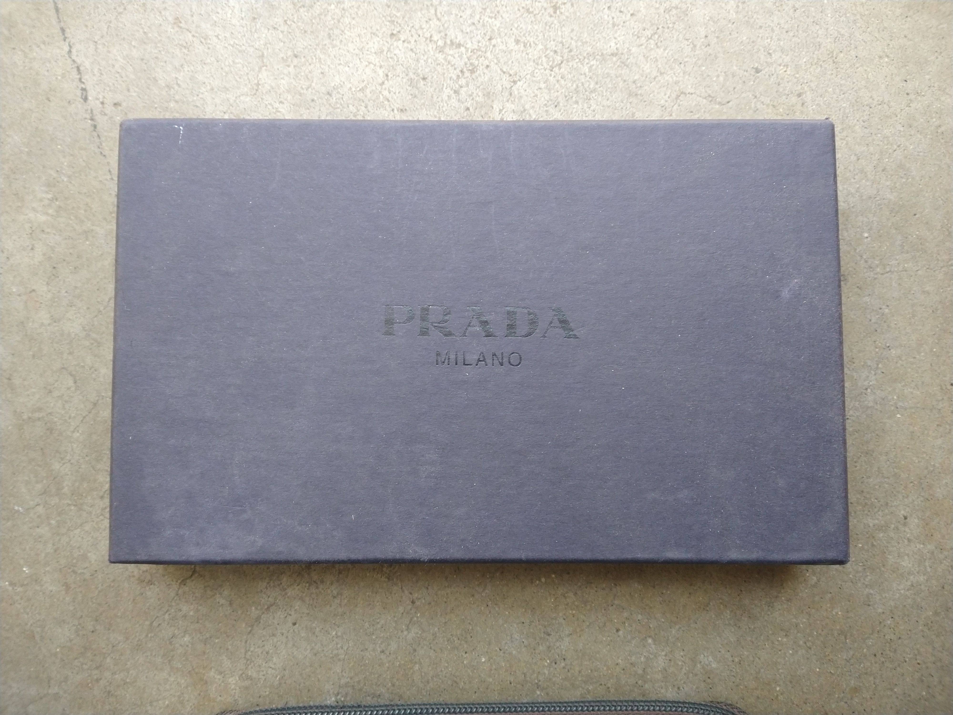 Prada Prada Wallet Gray Zip Around Tessuto Nylon Leather Italy Size ONE SIZE - 17 Thumbnail