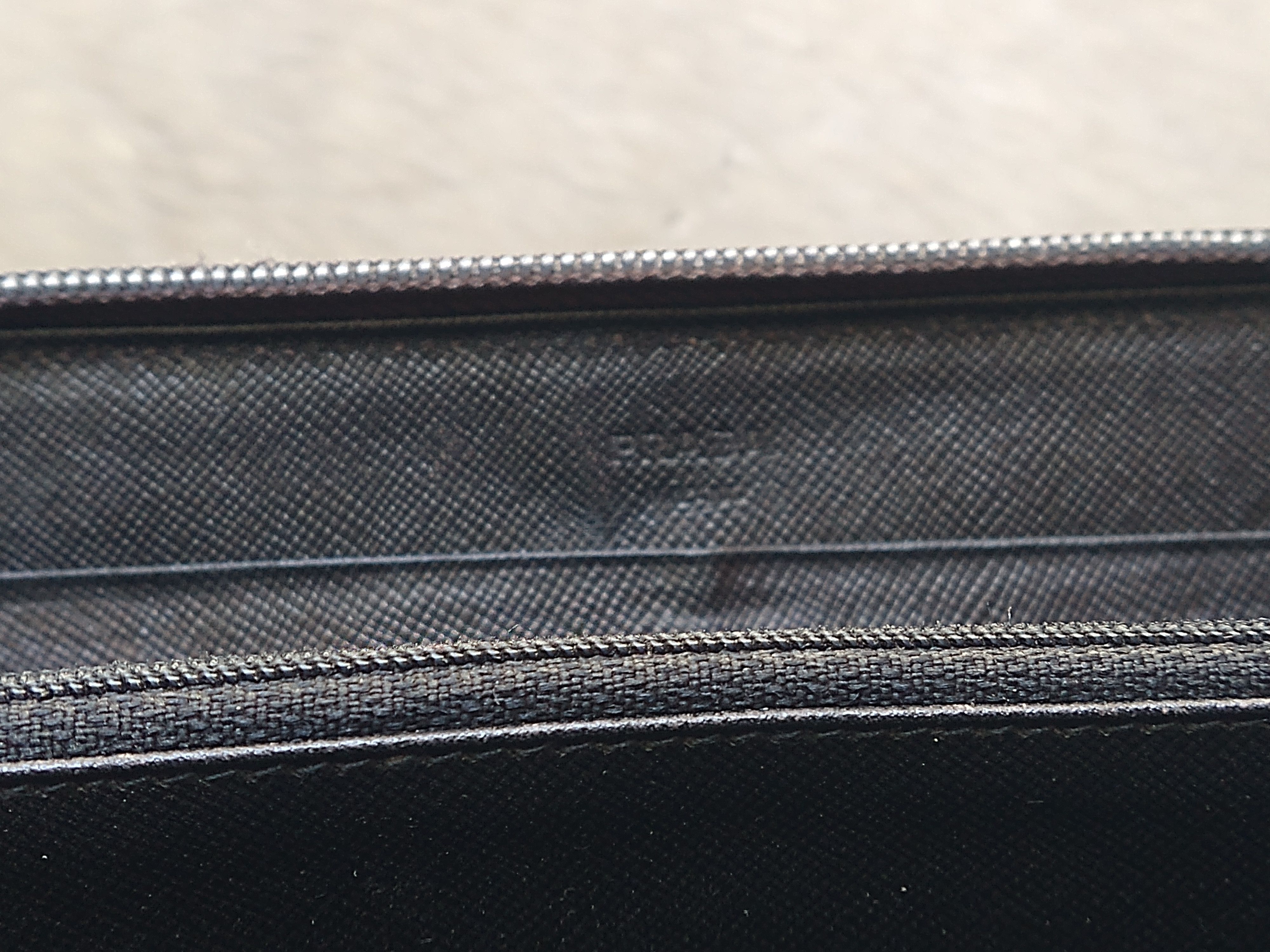 Prada Prada Wallet Gray Zip Around Tessuto Nylon Leather Italy Size ONE SIZE - 13 Thumbnail