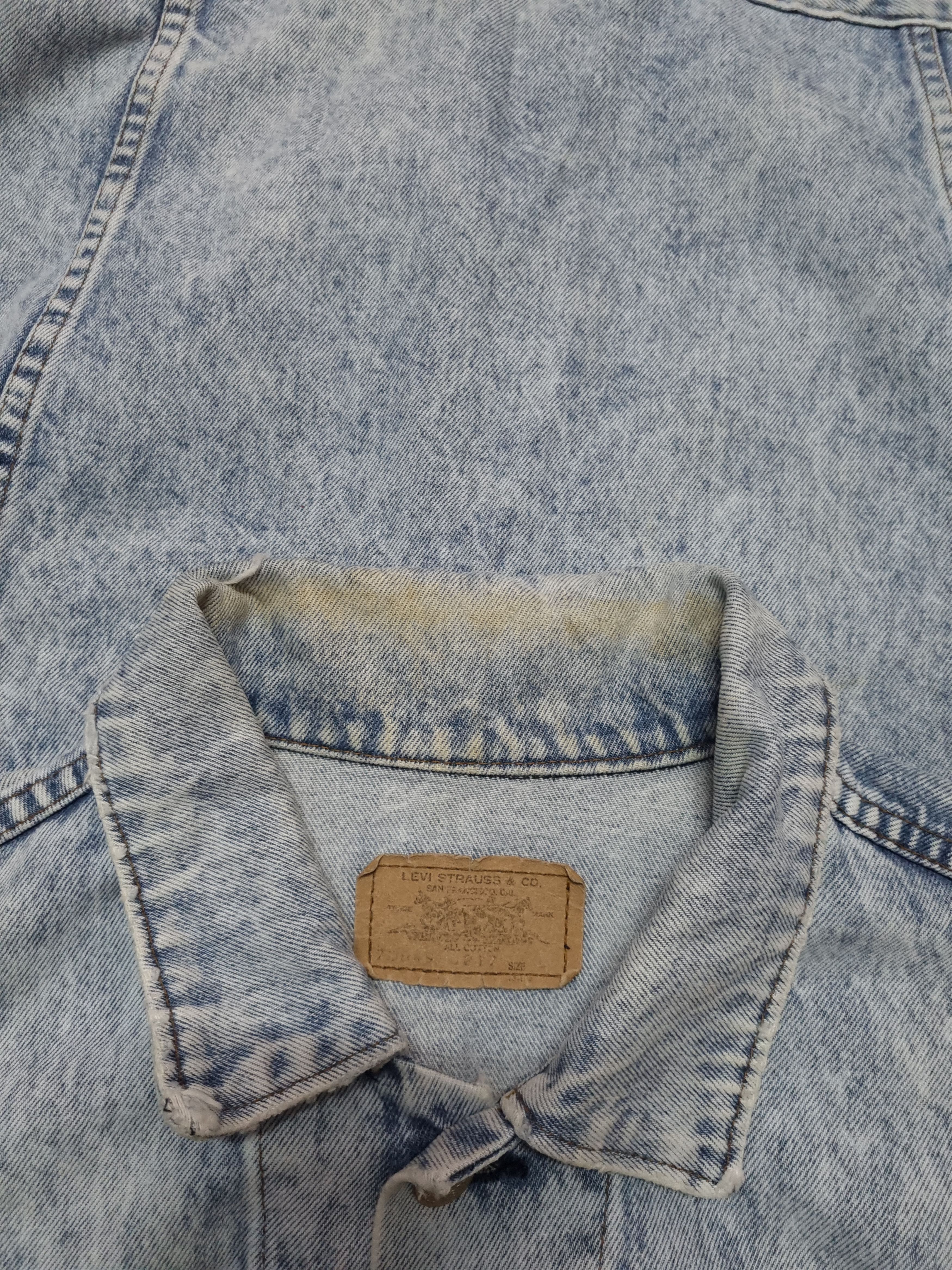 Levi's Vintage Clothing Levis Trucker Jacket Acid Wash Vintage Distress Size US L / EU 52-54 / 3 - 9 Thumbnail