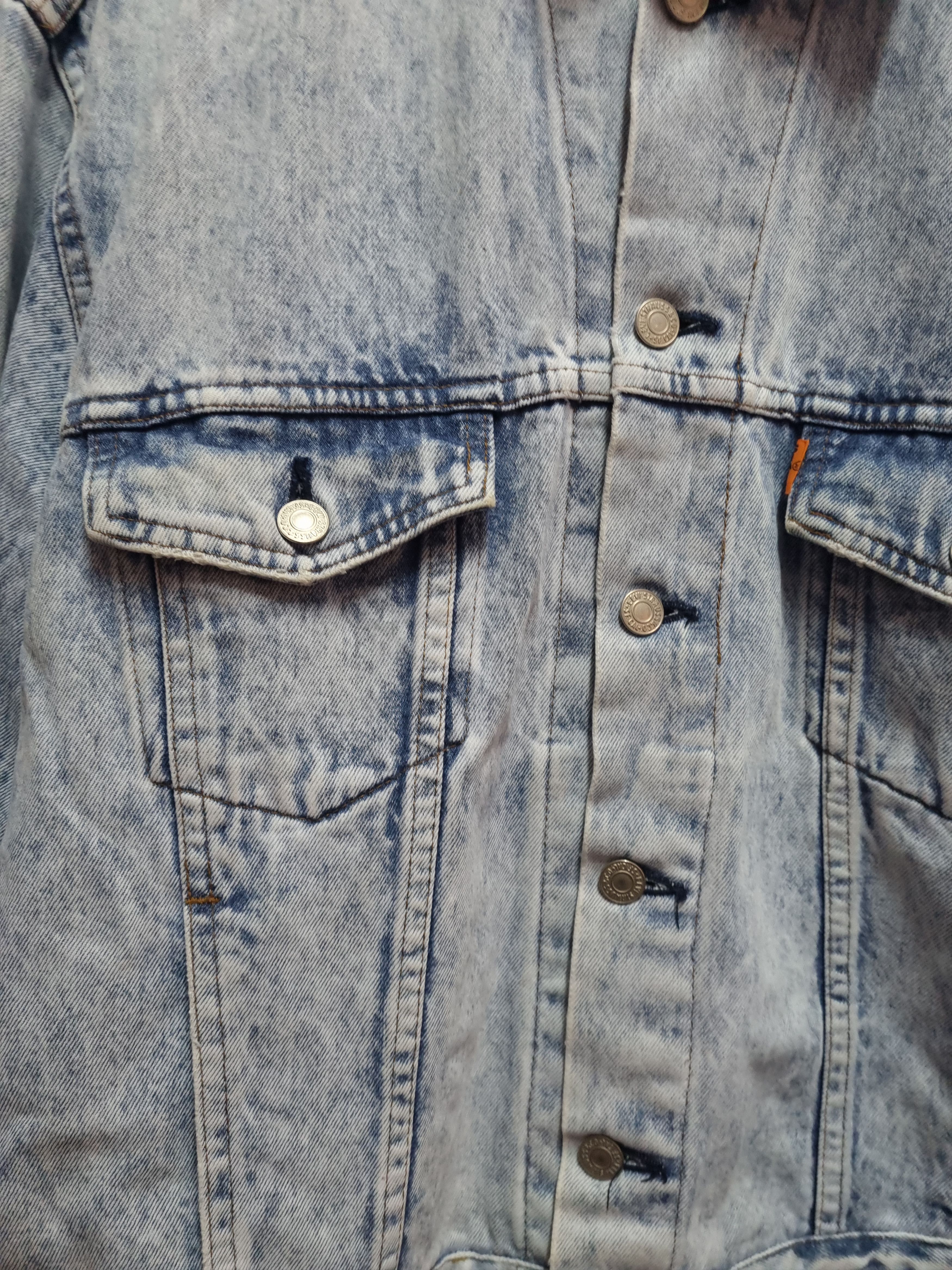 Levi's Vintage Clothing Levis Trucker Jacket Acid Wash Vintage Distress Size US L / EU 52-54 / 3 - 7 Thumbnail
