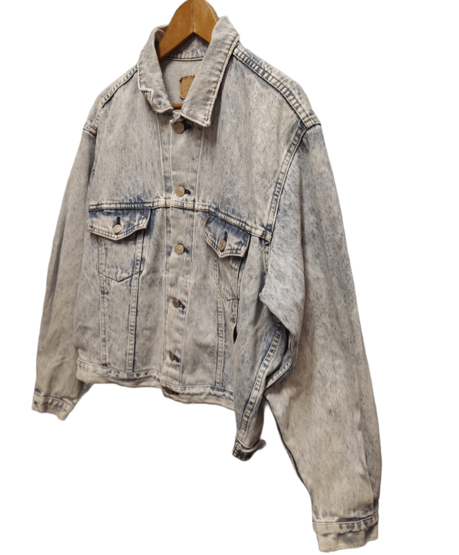 Levi's Vintage Clothing Levis Trucker Jacket Acid Wash Vintage Distress Size US L / EU 52-54 / 3 - 2 Thumbnail