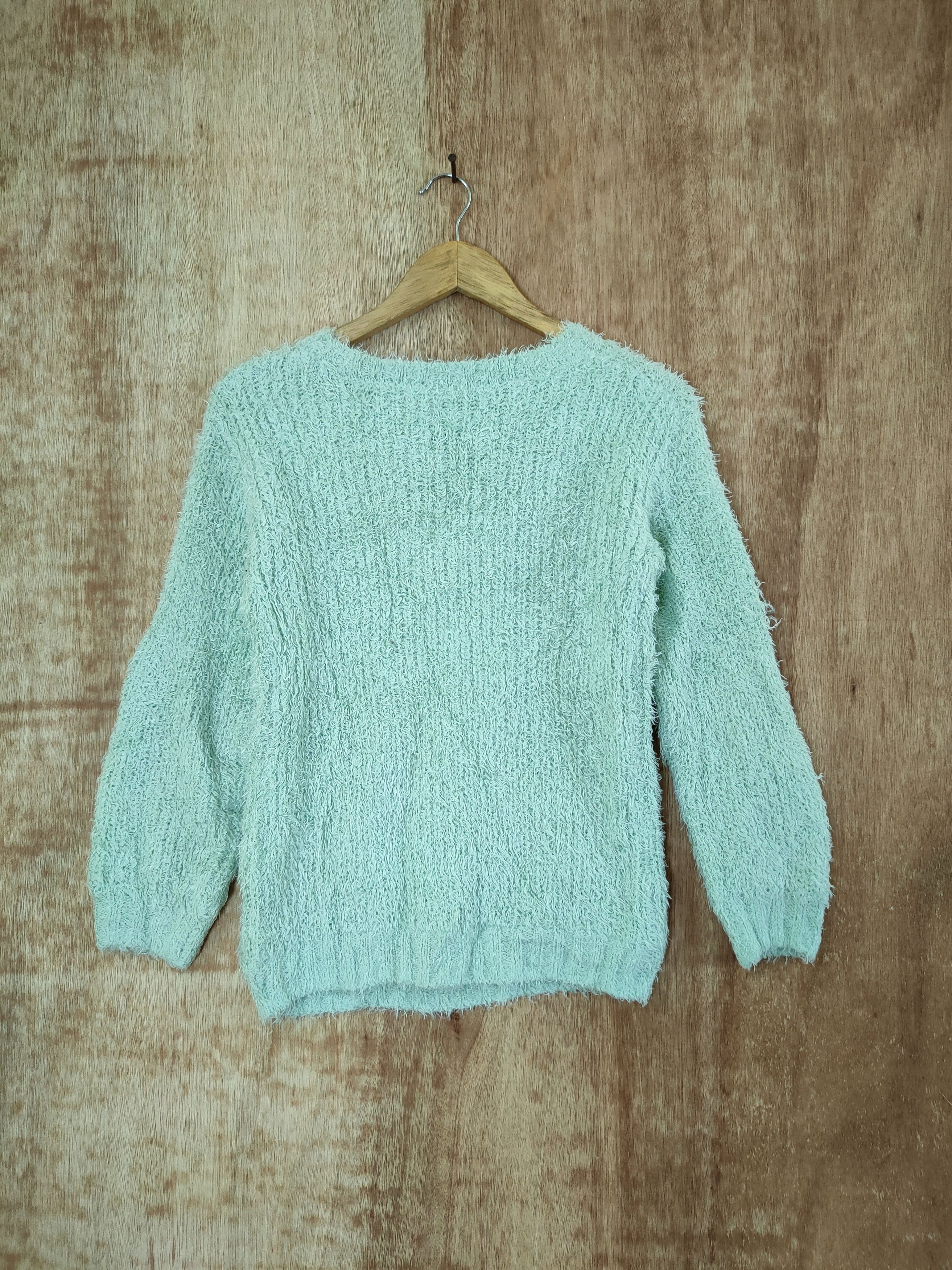 Aran Crafts DL Colza mohair soft fur shaggy fleece knitwear #46-498 Size M / US 6-8 / IT 42-44 - 7 Thumbnail