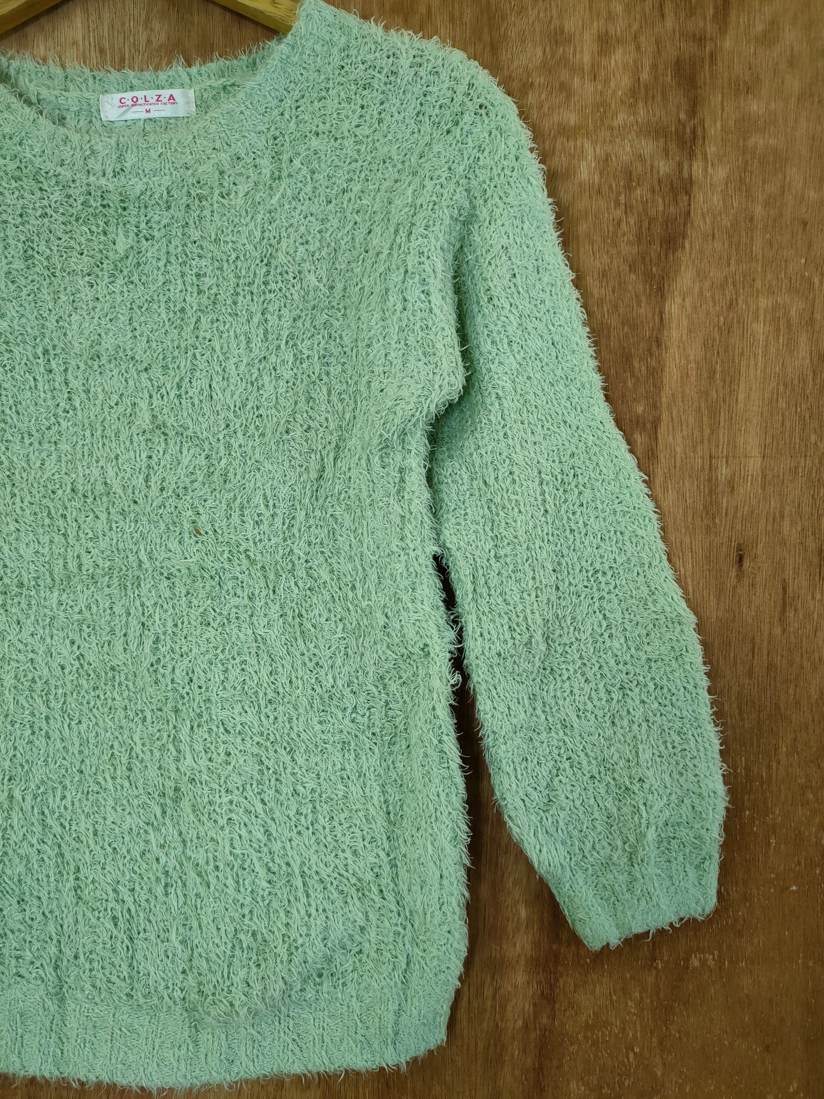 Aran Crafts DL Colza mohair soft fur shaggy fleece knitwear #46-498 Size M / US 6-8 / IT 42-44 - 3 Thumbnail
