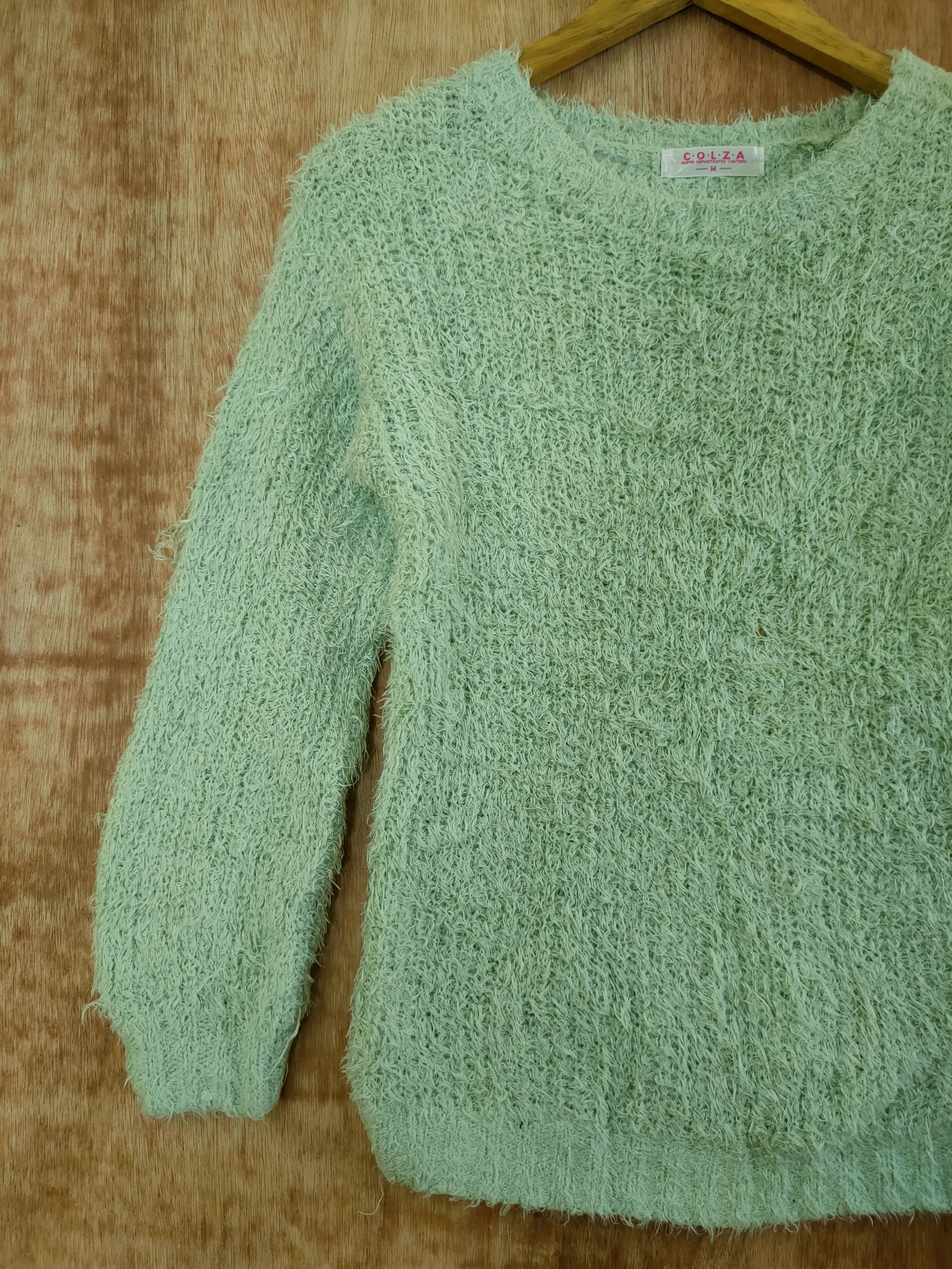 Aran Crafts DL Colza mohair soft fur shaggy fleece knitwear #46-498 Size M / US 6-8 / IT 42-44 - 2 Thumbnail