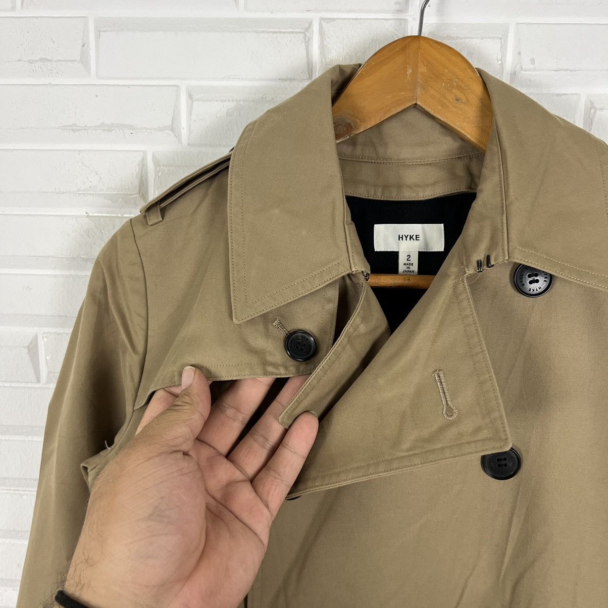 HYKE RICH BROWN TRENCH COAT HYKE MADE IN JAPAN Size US M / EU 48-50 / 2 - 5 Thumbnail