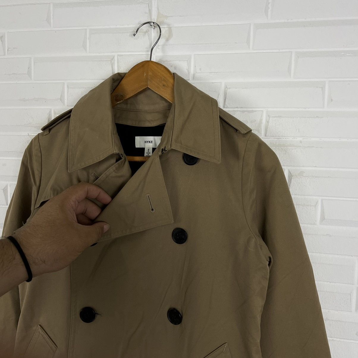 HYKE RICH BROWN TRENCH COAT HYKE MADE IN JAPAN Size US M / EU 48-50 / 2 - 4 Thumbnail