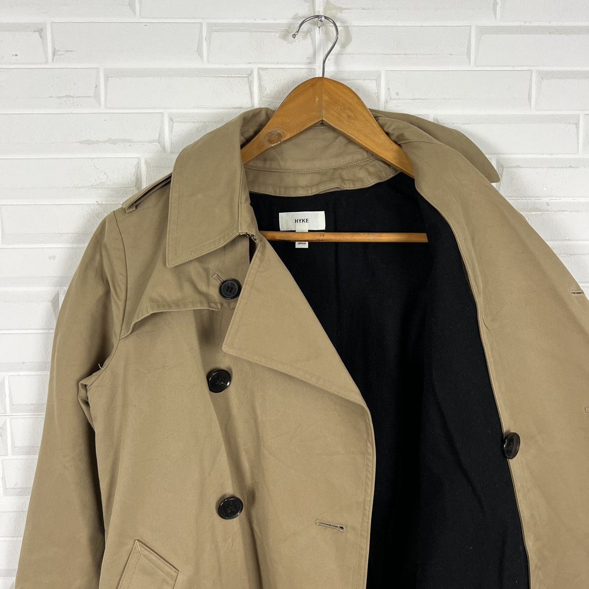 HYKE RICH BROWN TRENCH COAT HYKE MADE IN JAPAN Size US M / EU 48-50 / 2 - 14 Thumbnail