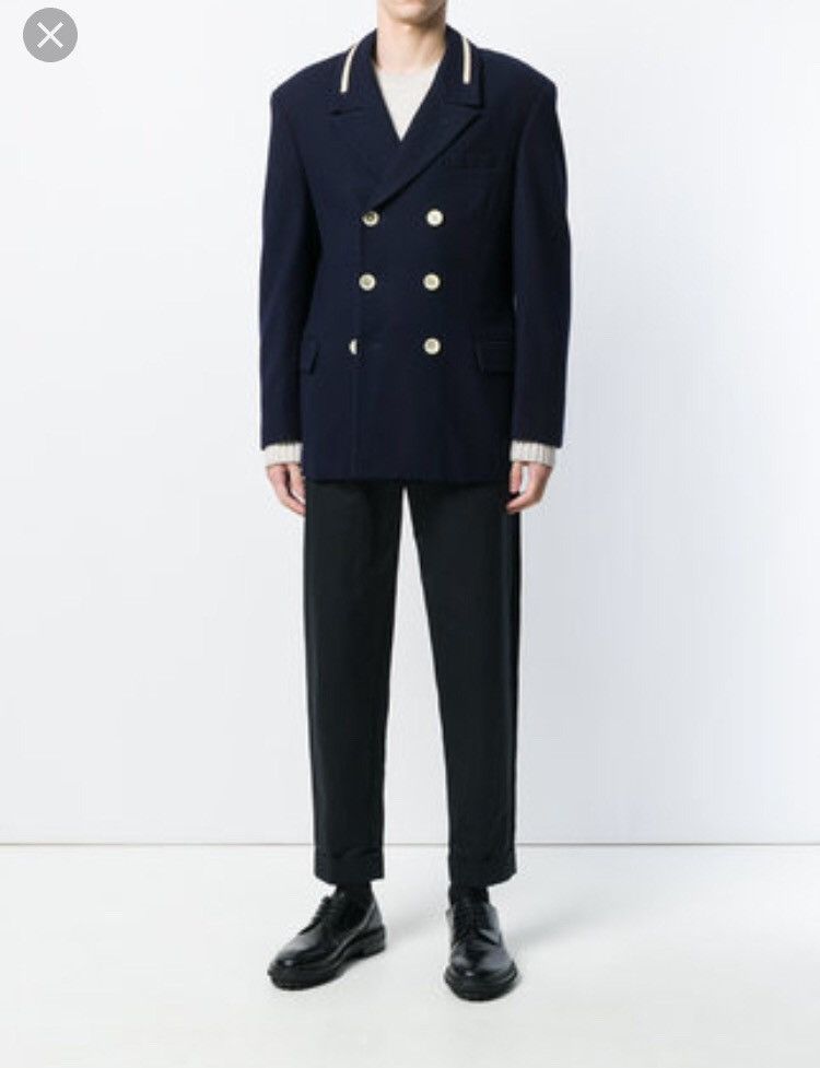 Yohji Yamamoto 80s Yohji Workshop Double Breast Linen Blazer/Coat Size US L / EU 52-54 / 3 - 1 Thumbnail