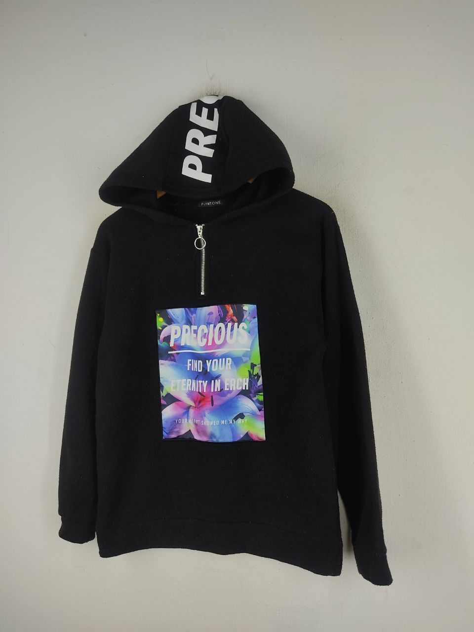 Japanese Brand Plymtone Half Zip Black Hoodie Size US M / EU 48-50 / 2 - 2 Thumbnail