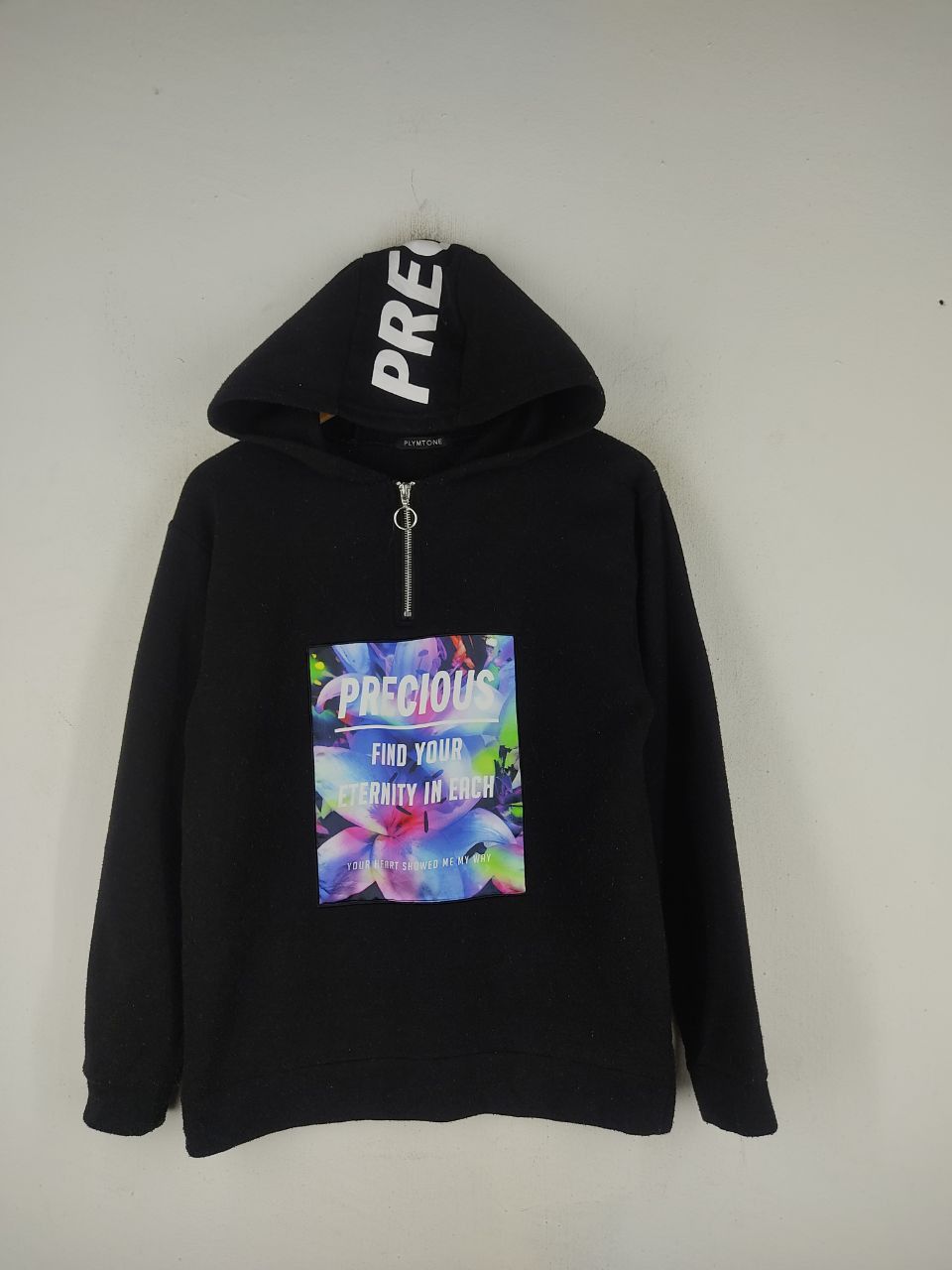 Plymtone Half Zip Black Hoodie