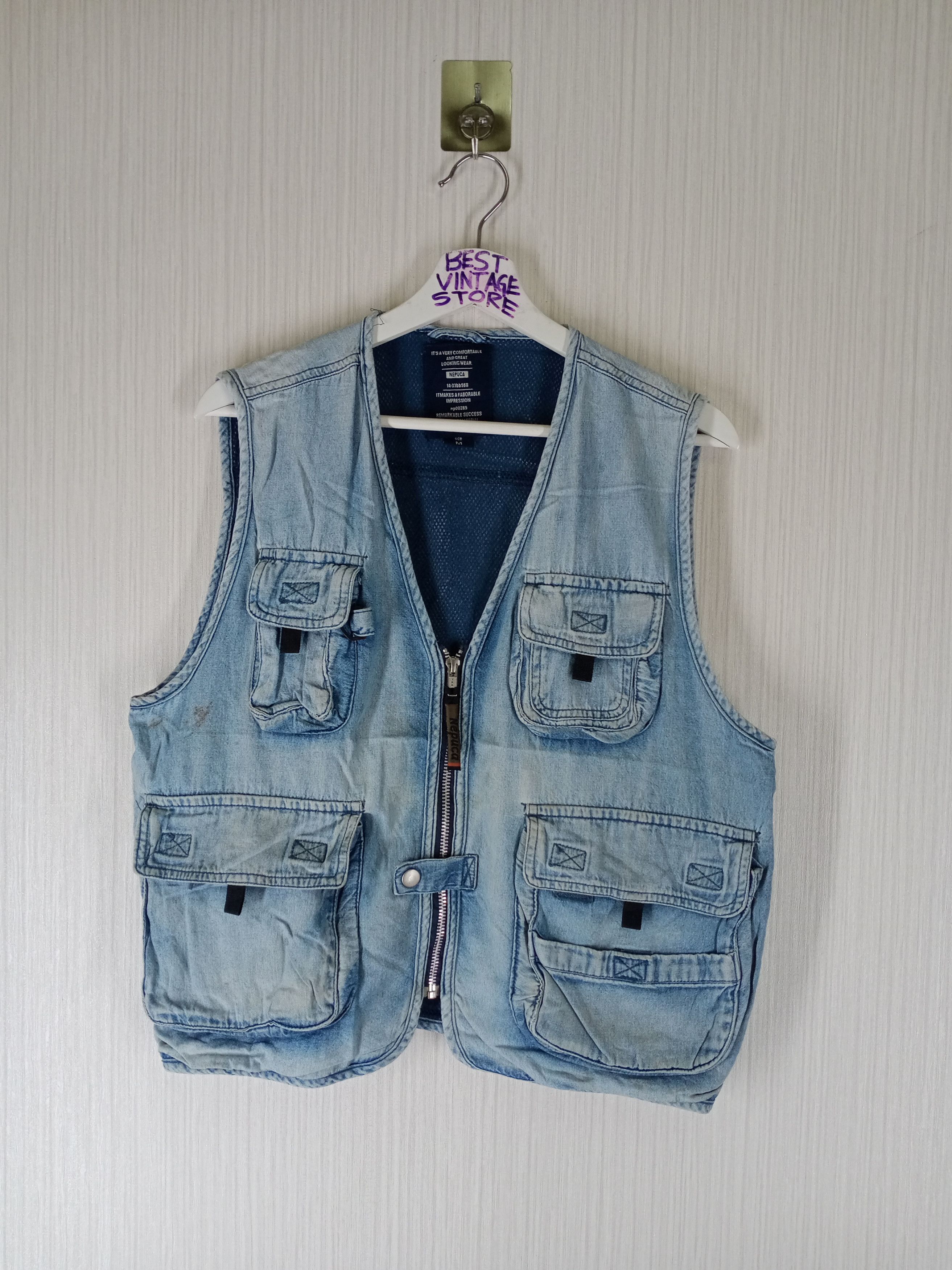 image of Utility Pro Wear x Vintage Nepuca Tactical Vest Multi Pocket M in Blue (Size Medium)