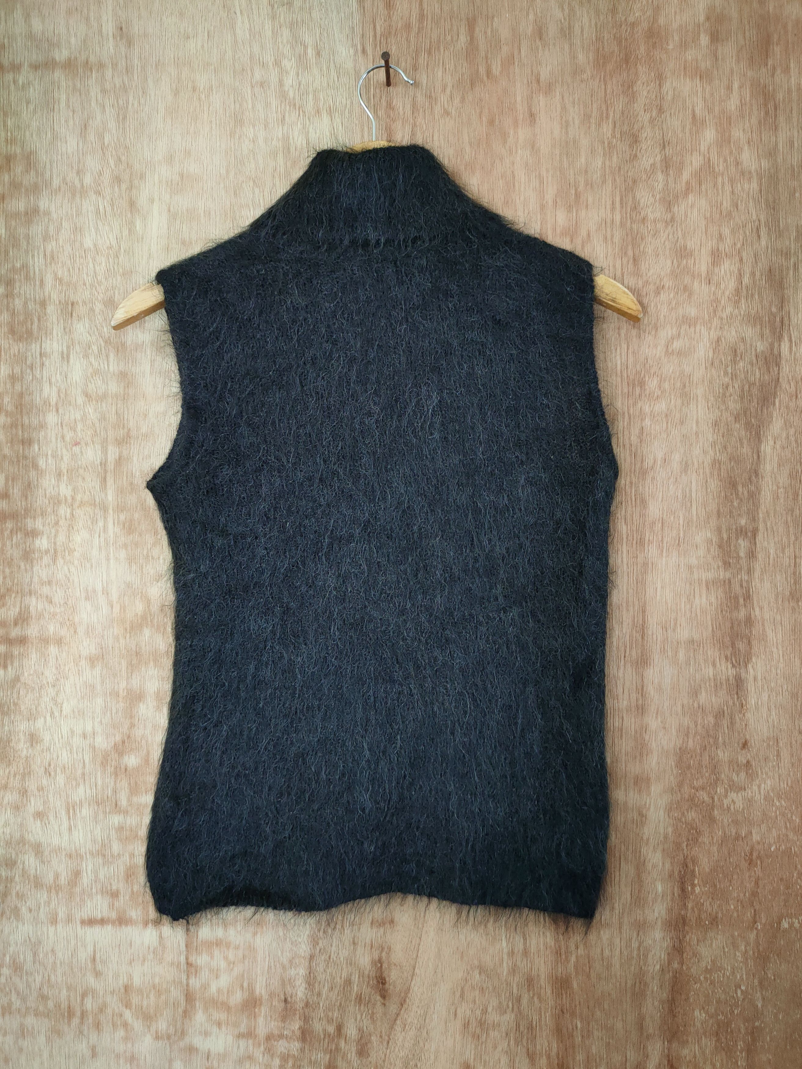 Homespun Knitwear D INDIVI MADE IN JAPAN VEST MOHAIR SHAGGY FUR #46-507 Size XS / US 0-2 / IT 36-38 - 8 Thumbnail