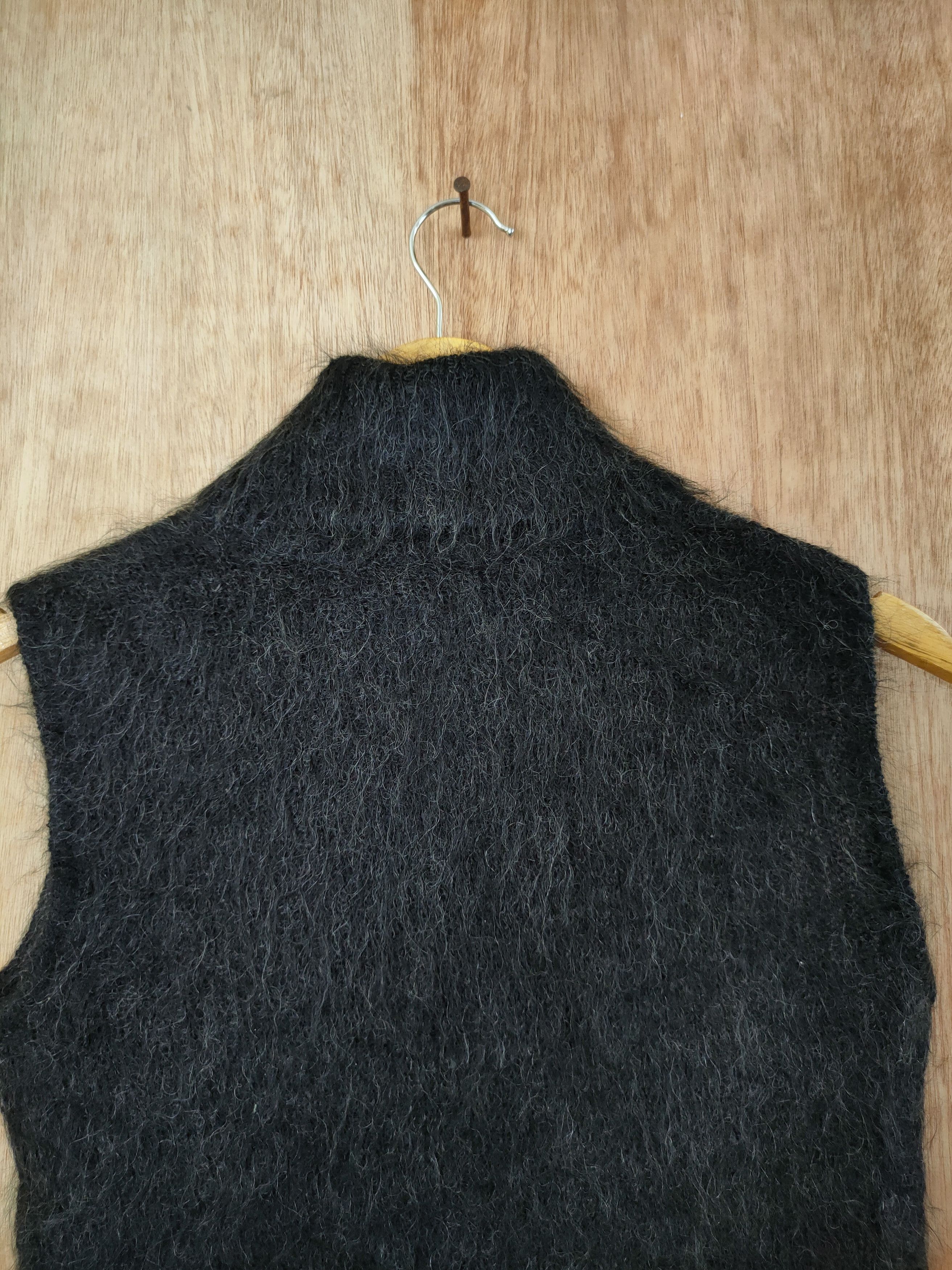 Homespun Knitwear D INDIVI MADE IN JAPAN VEST MOHAIR SHAGGY FUR #46-507 Size XS / US 0-2 / IT 36-38 - 10 Thumbnail