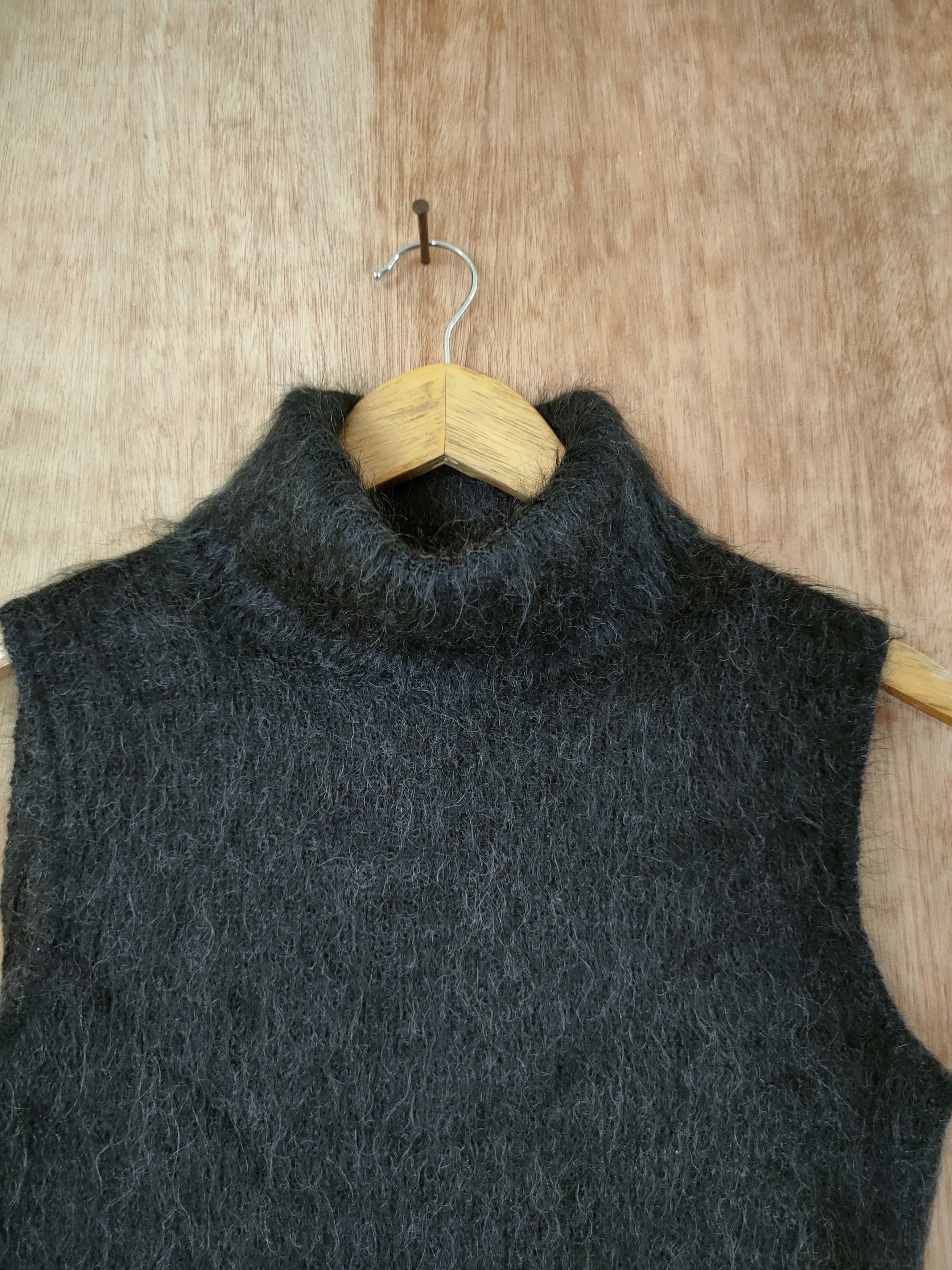Homespun Knitwear D INDIVI MADE IN JAPAN VEST MOHAIR SHAGGY FUR #46-507 Size XS / US 0-2 / IT 36-38 - 3 Thumbnail