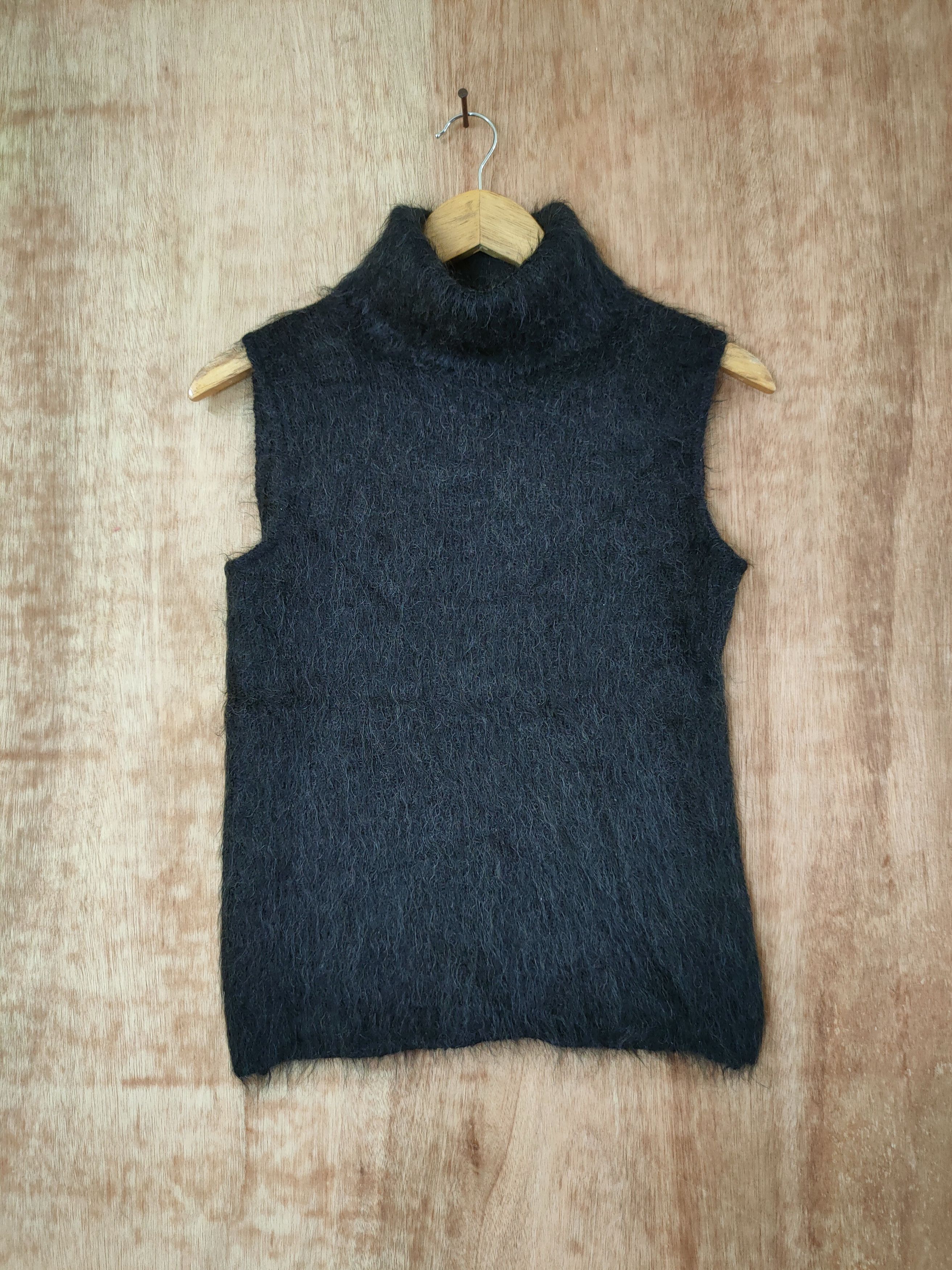 Homespun Knitwear D INDIVI MADE IN JAPAN VEST MOHAIR SHAGGY FUR #46-507 Size XS / US 0-2 / IT 36-38 - 1 Thumbnail